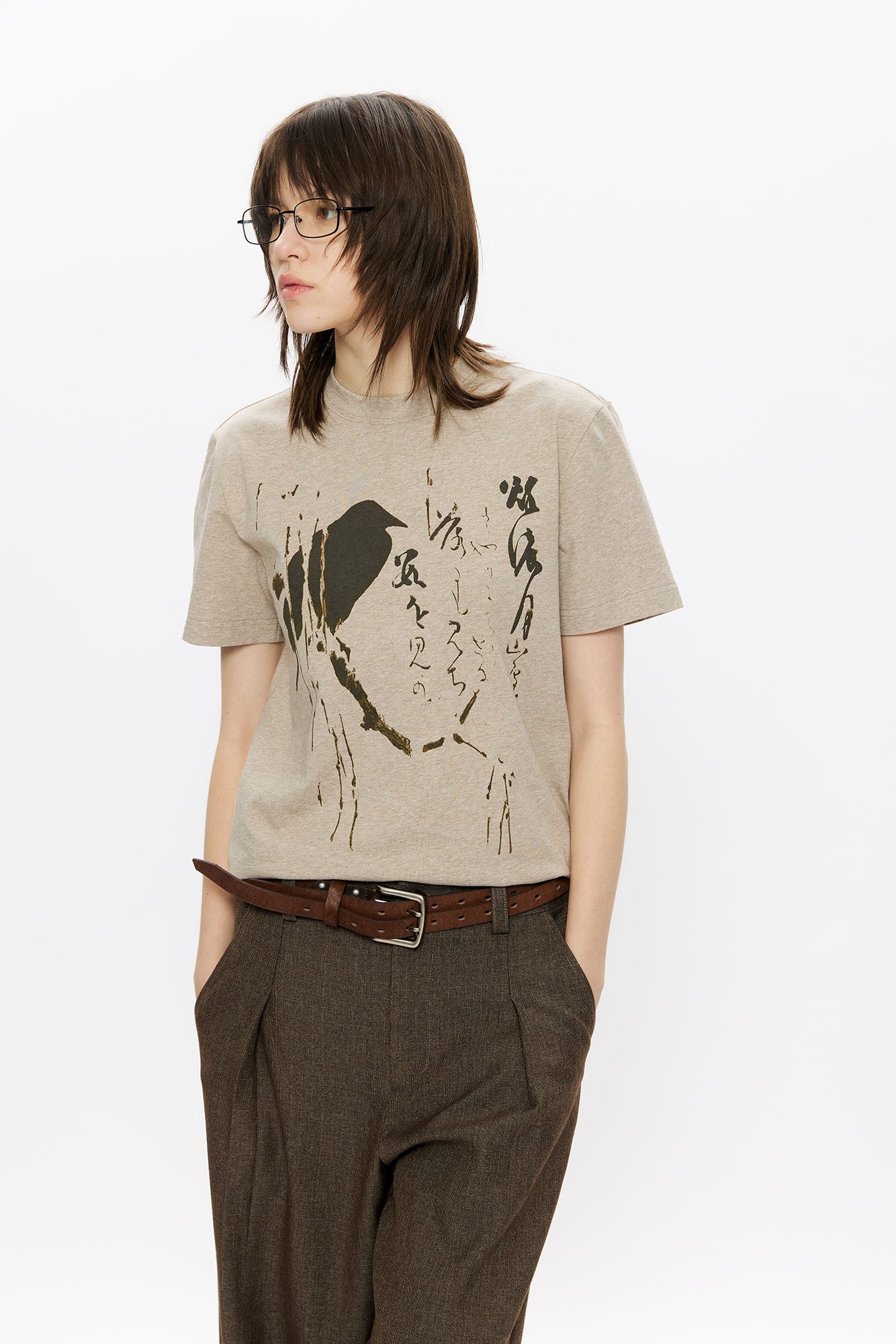 KREATE Brushstroke Graphic Sorona Quick-Dry Tee-Half shirt-S-Black-Free Shipping Leatheretro