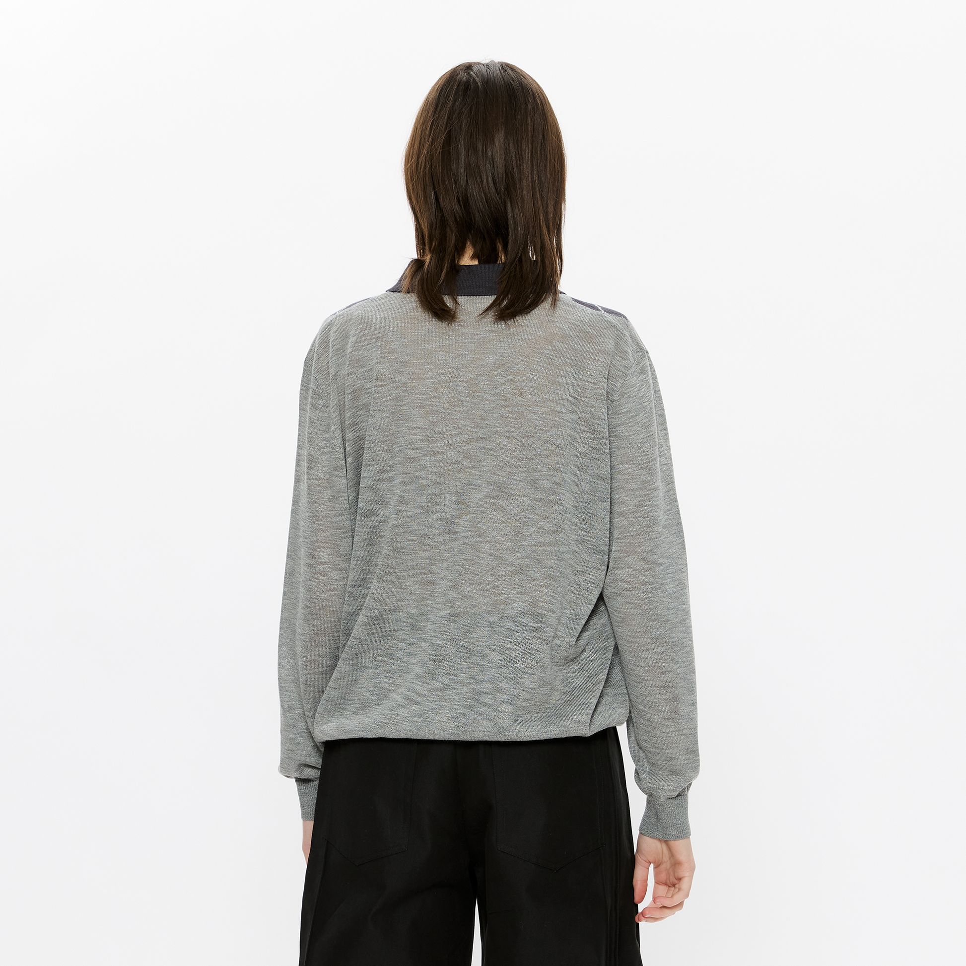 KREATE Retro Argyle Polo Sweater-Sweater-S (Preorder)-Grey-Free Shipping Leatheretro