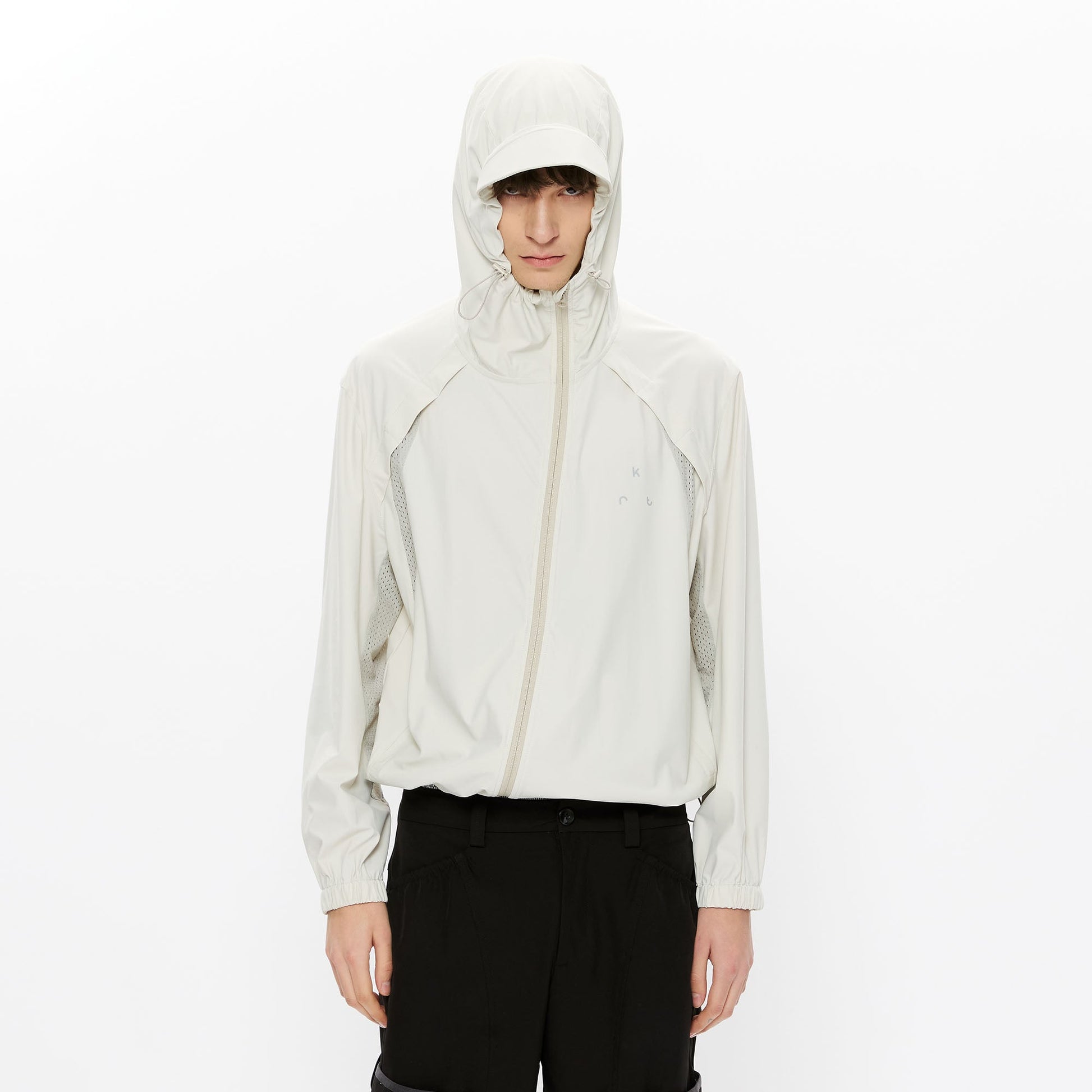 KREATE Asymmetrical-Zip Outdoor Hooded Jacket-Jacket-S-White-Free Shipping Leatheretro