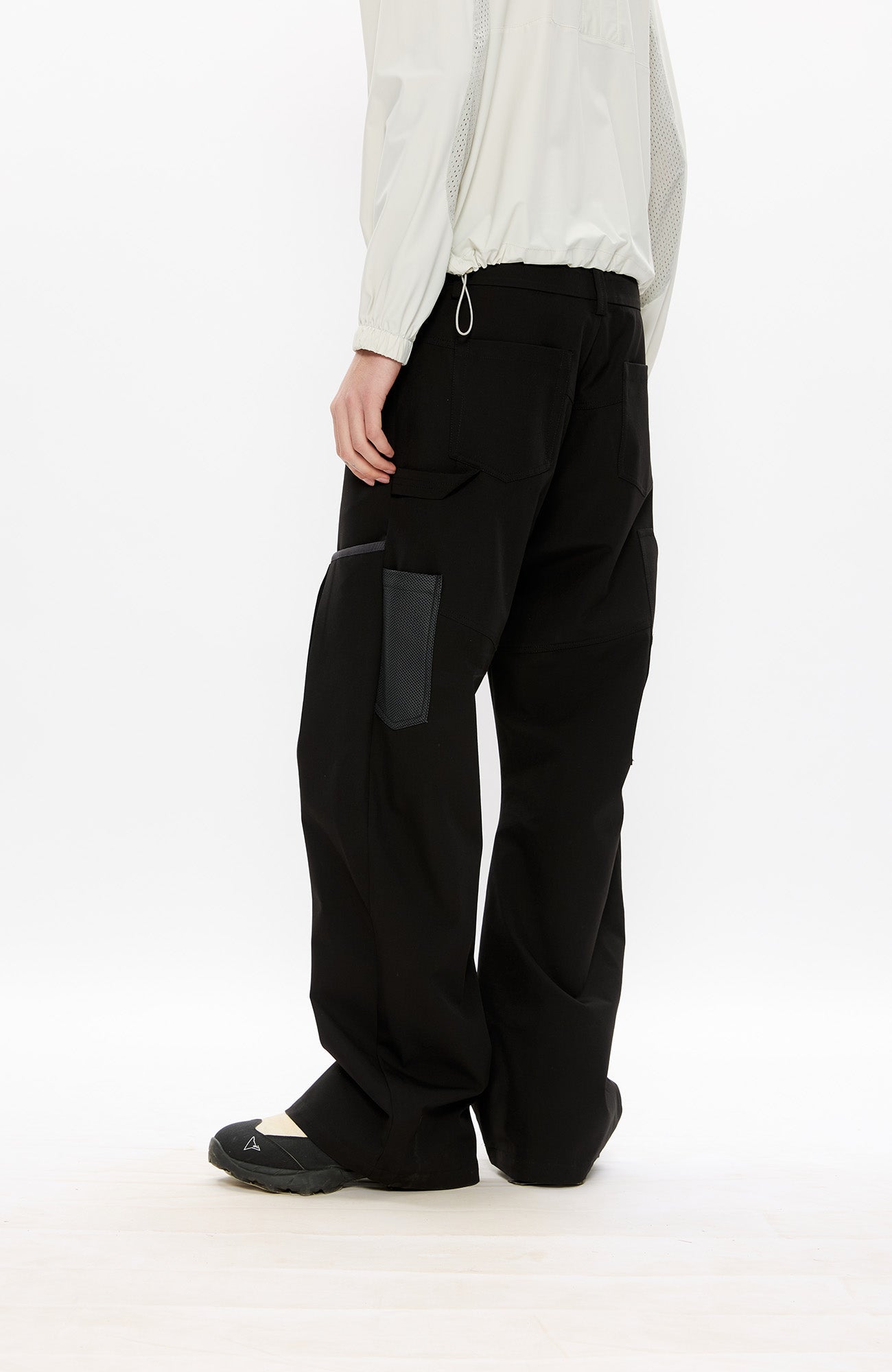 KREATE Curved Panel Utility Trousers-Jeans-S-Gray-Free Shipping Leatheretro