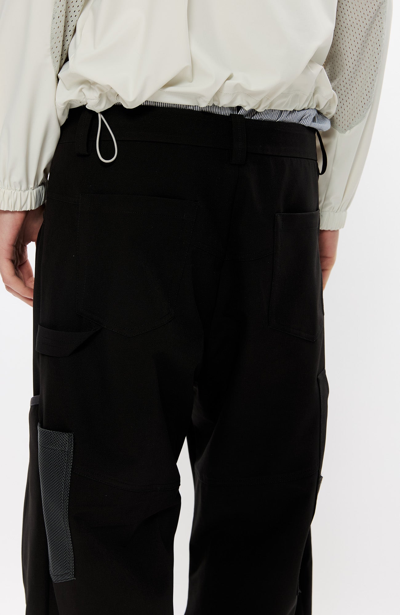 KREATE Curved Panel Utility Trousers-Jeans-S-Gray-Free Shipping Leatheretro