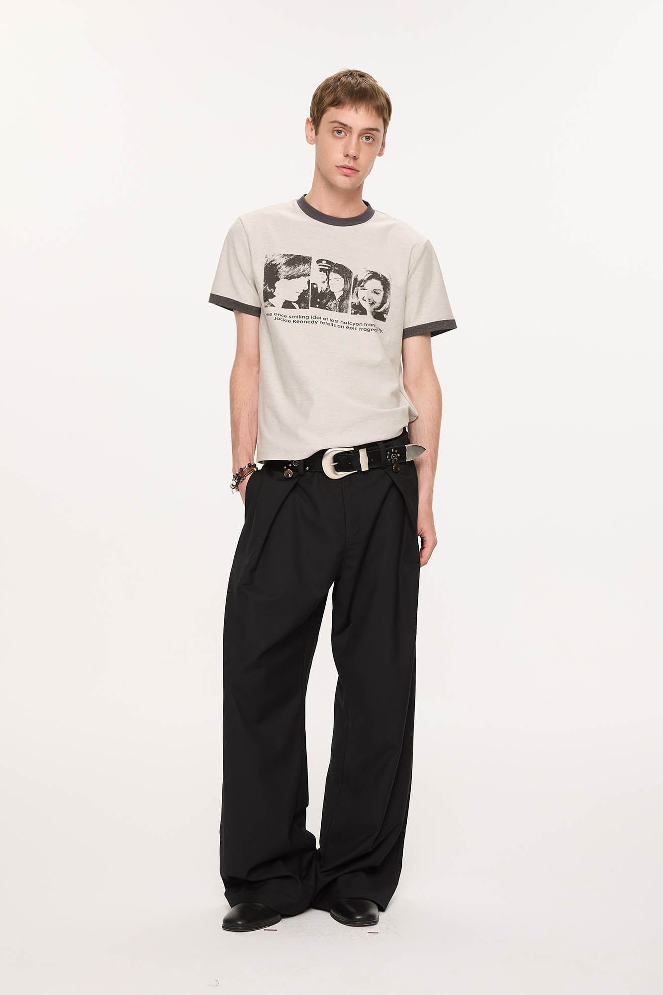 KREATE Inverted Pleats Wide-Leg Trousers-Pants-S-Gray-Free Shipping Leatheretro