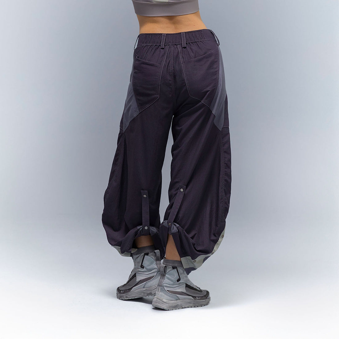 XIPHEVIL Deconstructed Contrast Panel Utility Curved Pants-Pants-XS-Free Shipping Leatheretro