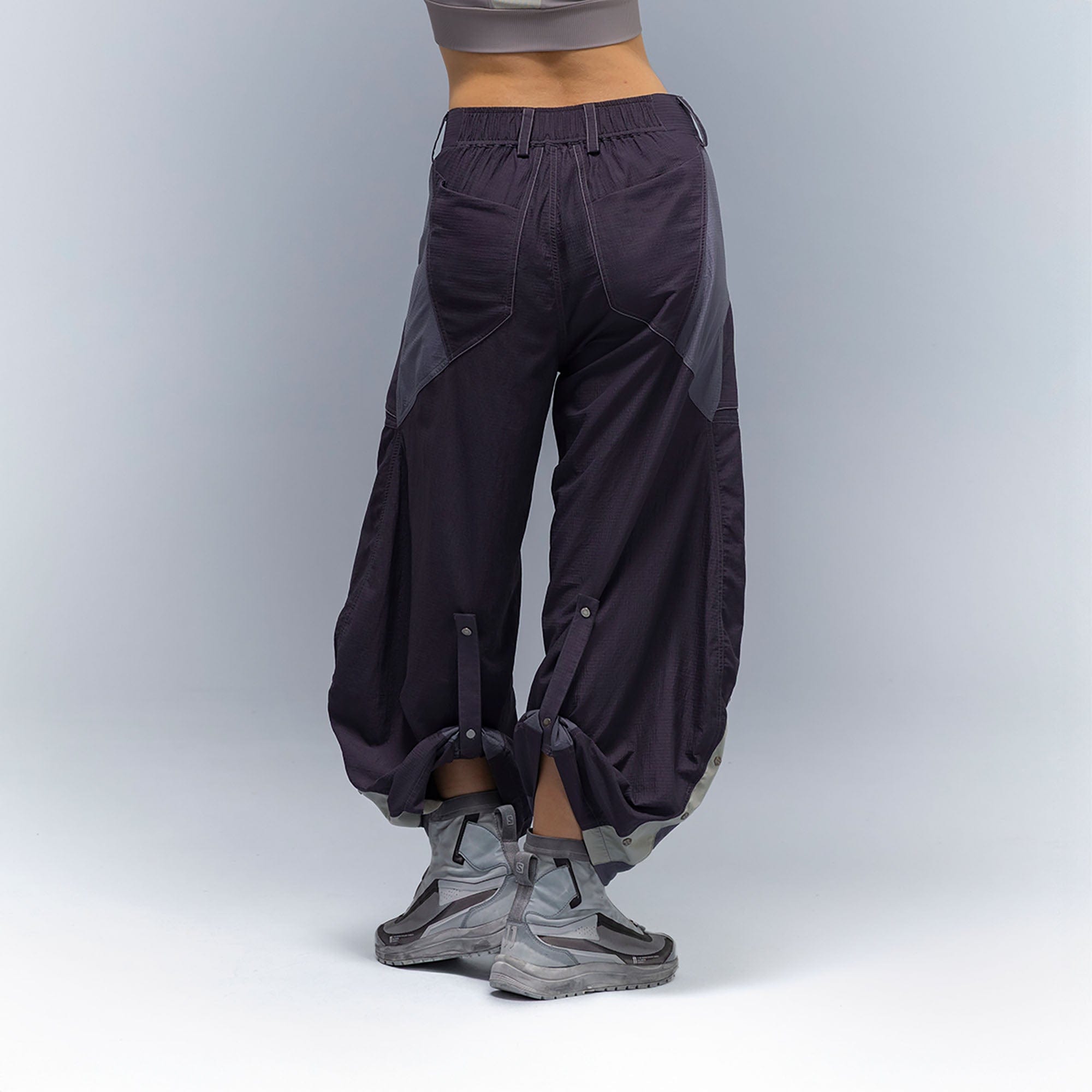 XIPHEVIL Deconstructed Contrast Panel Utility Curved Pants-Pants-XS-Free Shipping Leatheretro