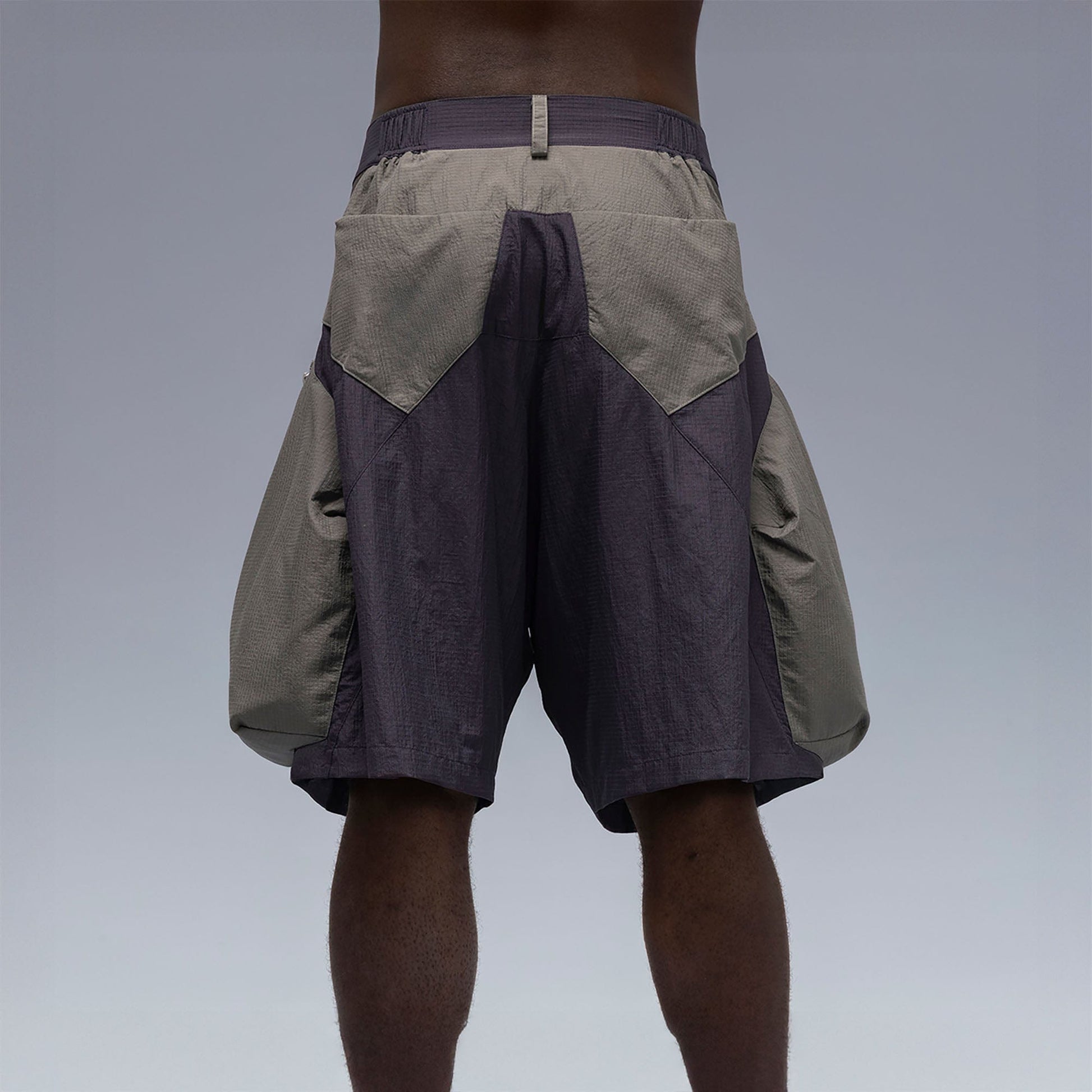 XIPHEVIL Snake Skin Contrast Panel Multi-Pocket Shorts-Shorts-XS-Purple-Free Shipping Leatheretro