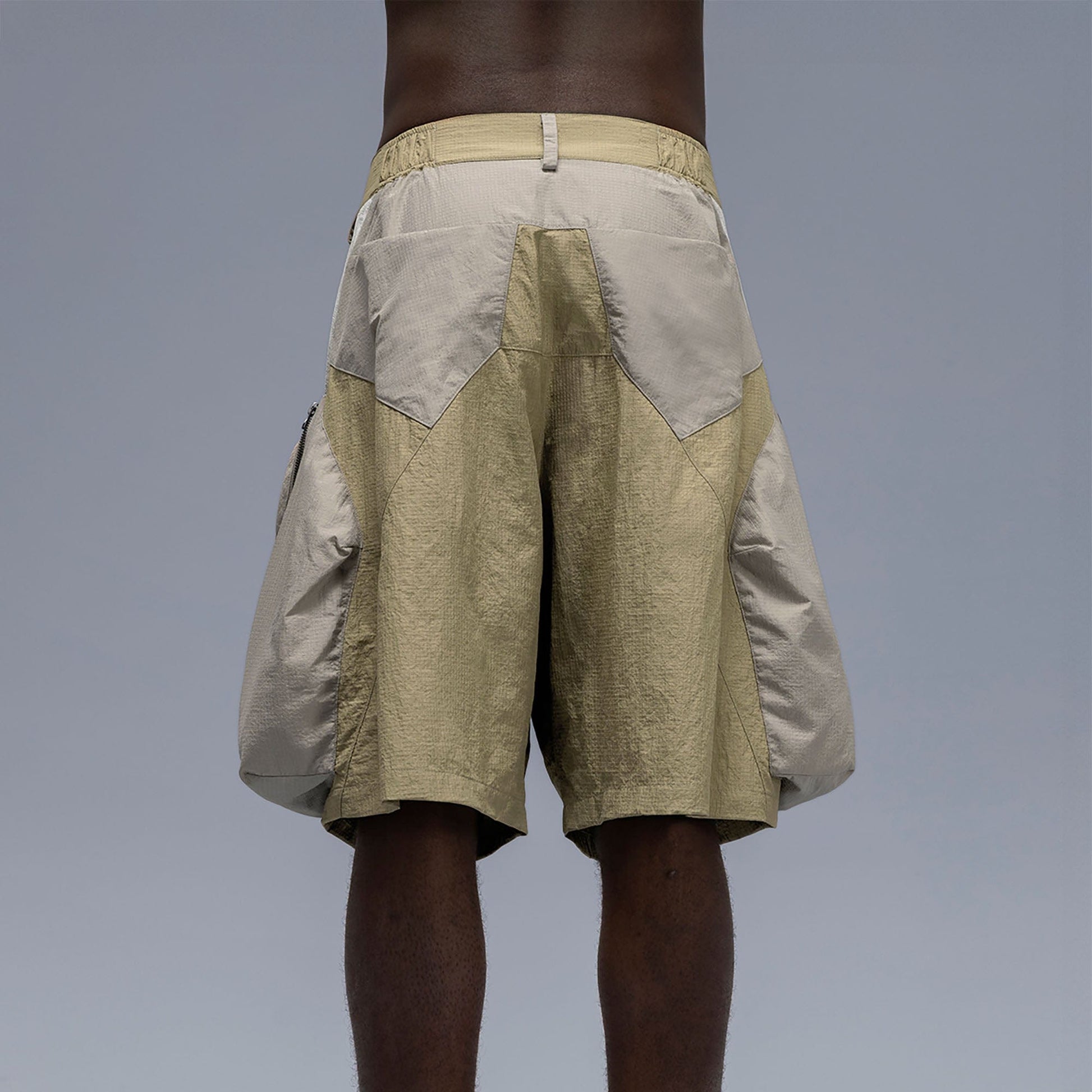 XIPHEVIL Snake Skin Contrast Panel Multi-Pocket Shorts-Shorts-XS-Purple-Free Shipping Leatheretro