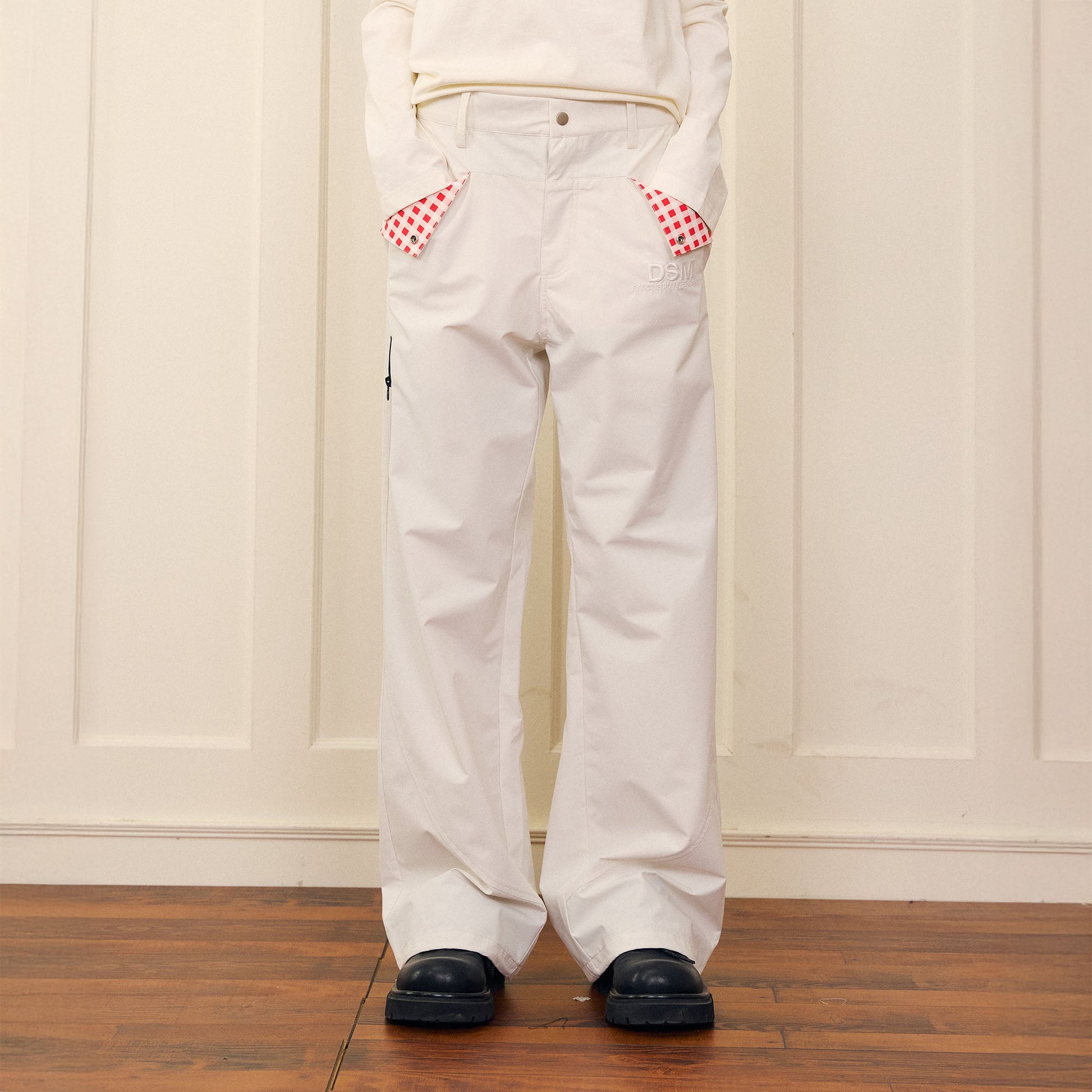 DONSMOKE Check Pocket Teflon Windproof Pants-Pants-S-White-Free Shipping Leatheretro