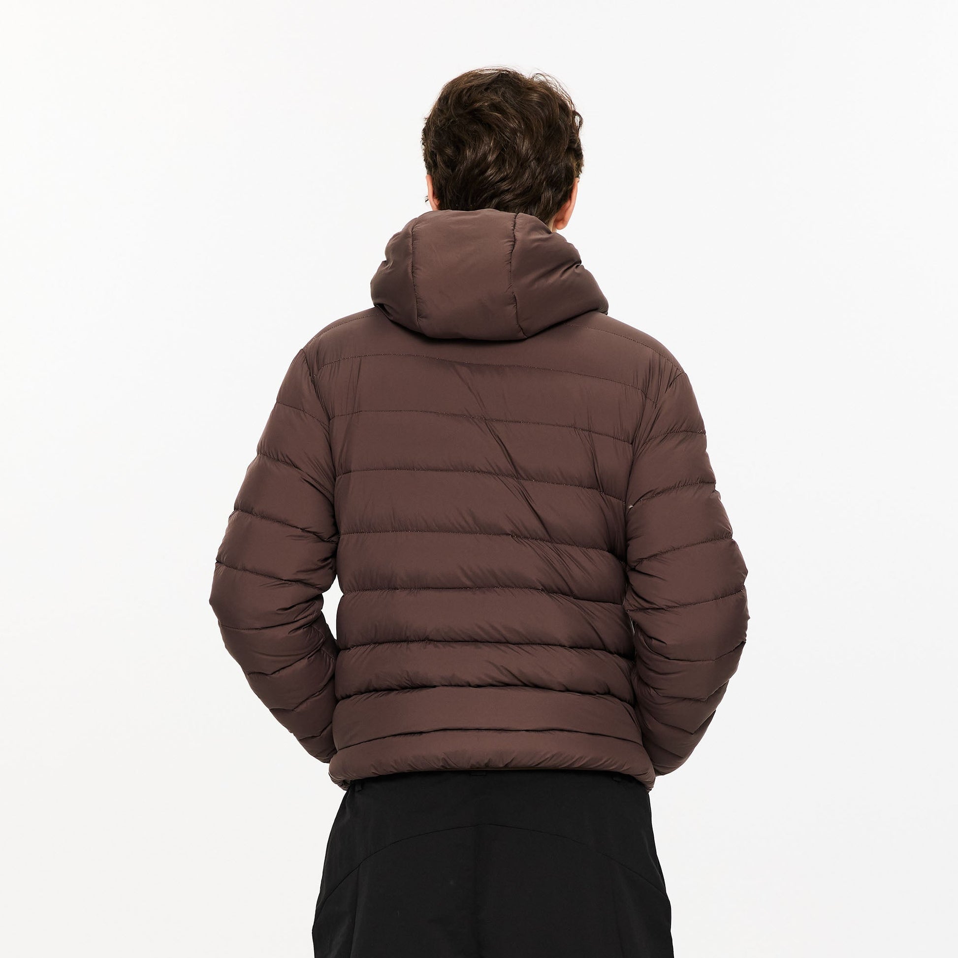 KREATE Asymmetric Contrast Light Down Jacket-Jacket-S (Preorder)-Brown-Free Shipping Leatheretro