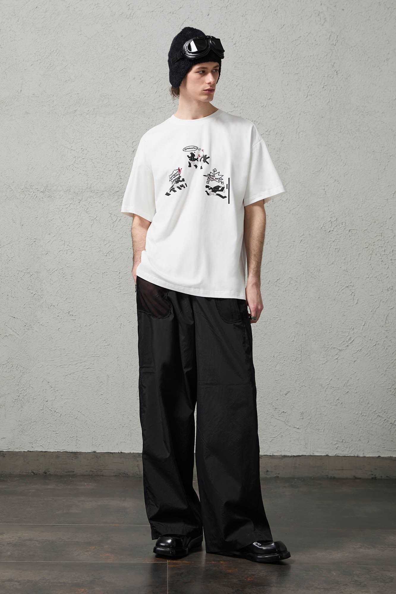 ORGANIC EMOTION Birdman Doodle Graphic T-Shirt-T Shirt-S-Free Shipping Leatheretro