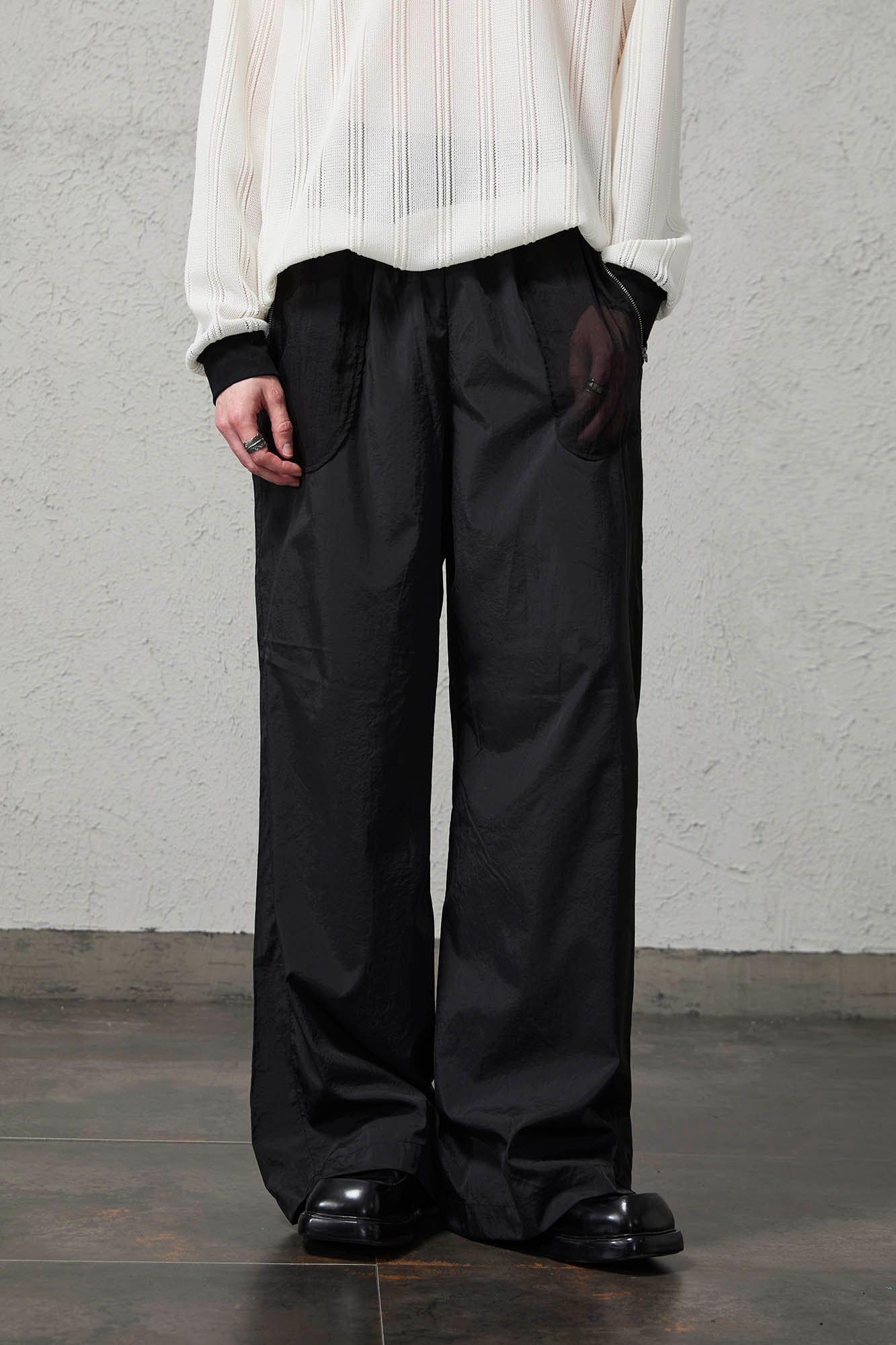 ORGANIC EMOTION UV-Protective Lightweight Straight-Leg Pants-Pants-S-Black-Free Shipping Leatheretro