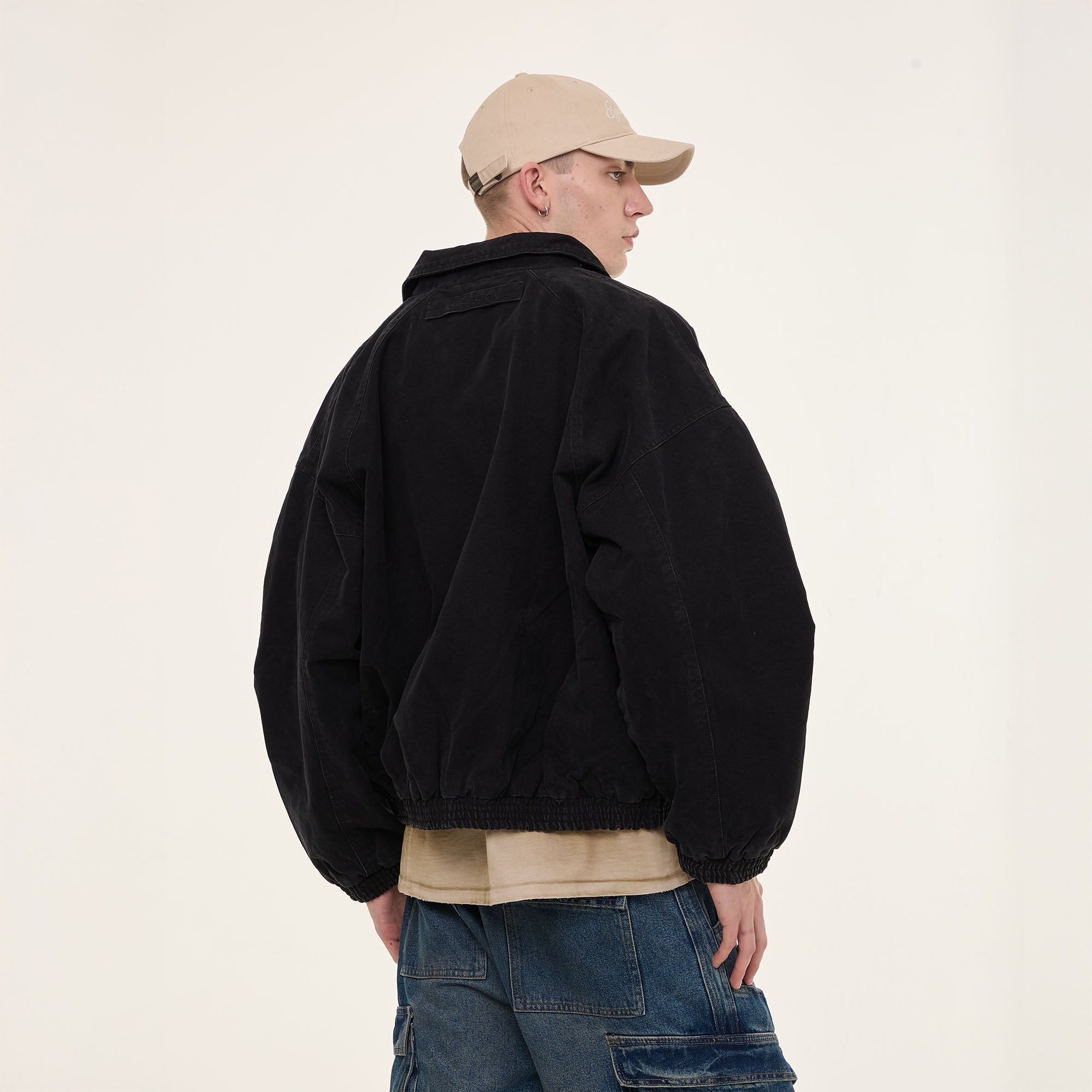 EGOFETCH Washed Utility Oversized Jacket-Jacket-S-Free Shipping Leatheretro