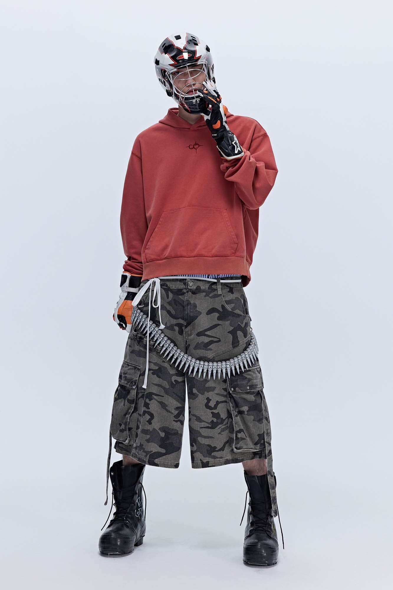 SAVAGEGROWTHWORLD Camo Spliced Multi-Pocket Shorts-Shorts-S-Free Shipping Leatheretro