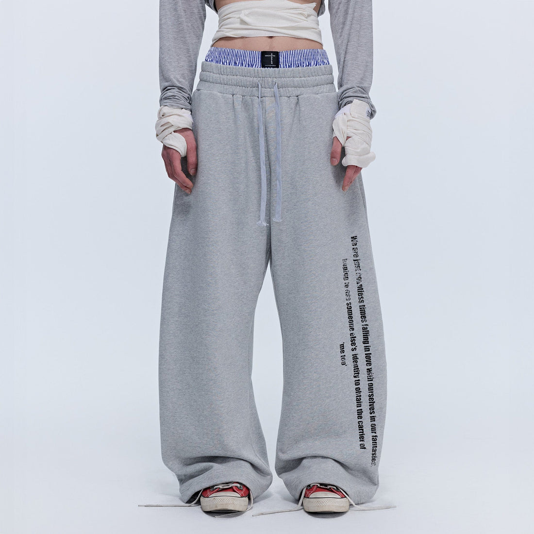 SAVAGEGROWTHWORLD Slogan Curved Drawstring Sweatpants-Pants-S-Black-Free Shipping Leatheretro