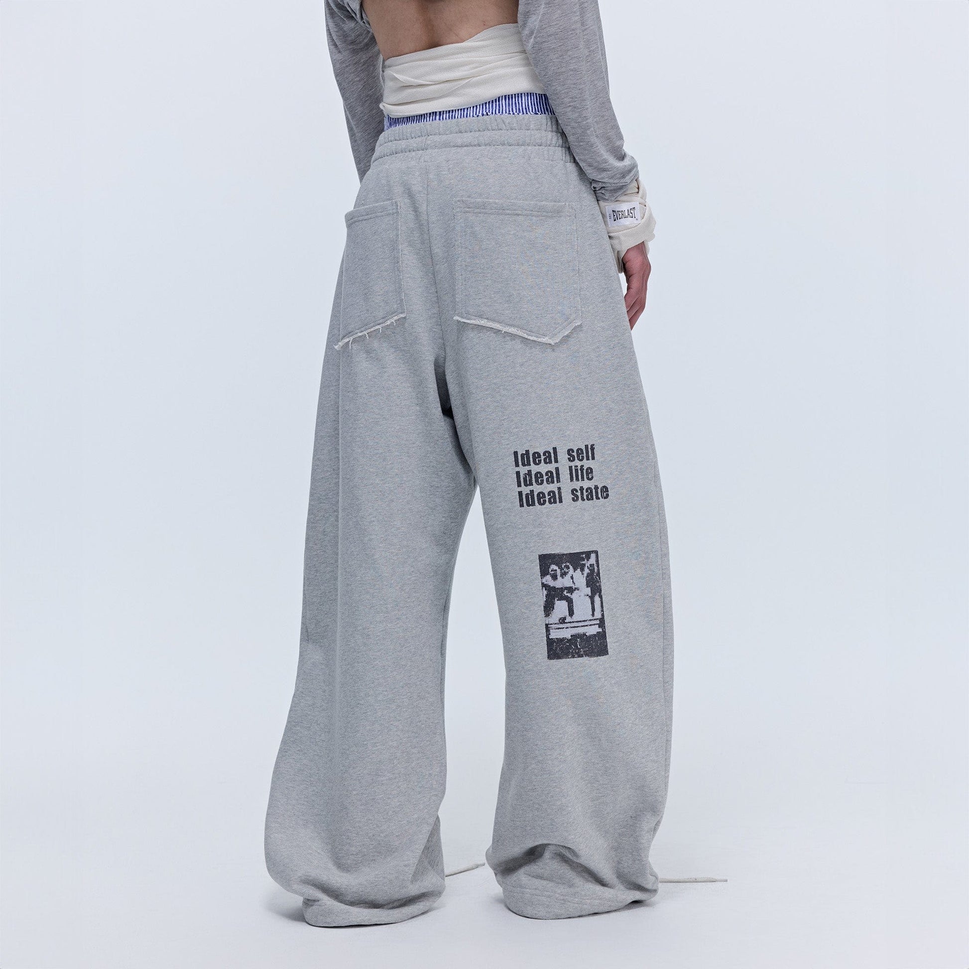 SAVAGEGROWTHWORLD Slogan Curved Drawstring Sweatpants-Pants-S-Black-Free Shipping Leatheretro