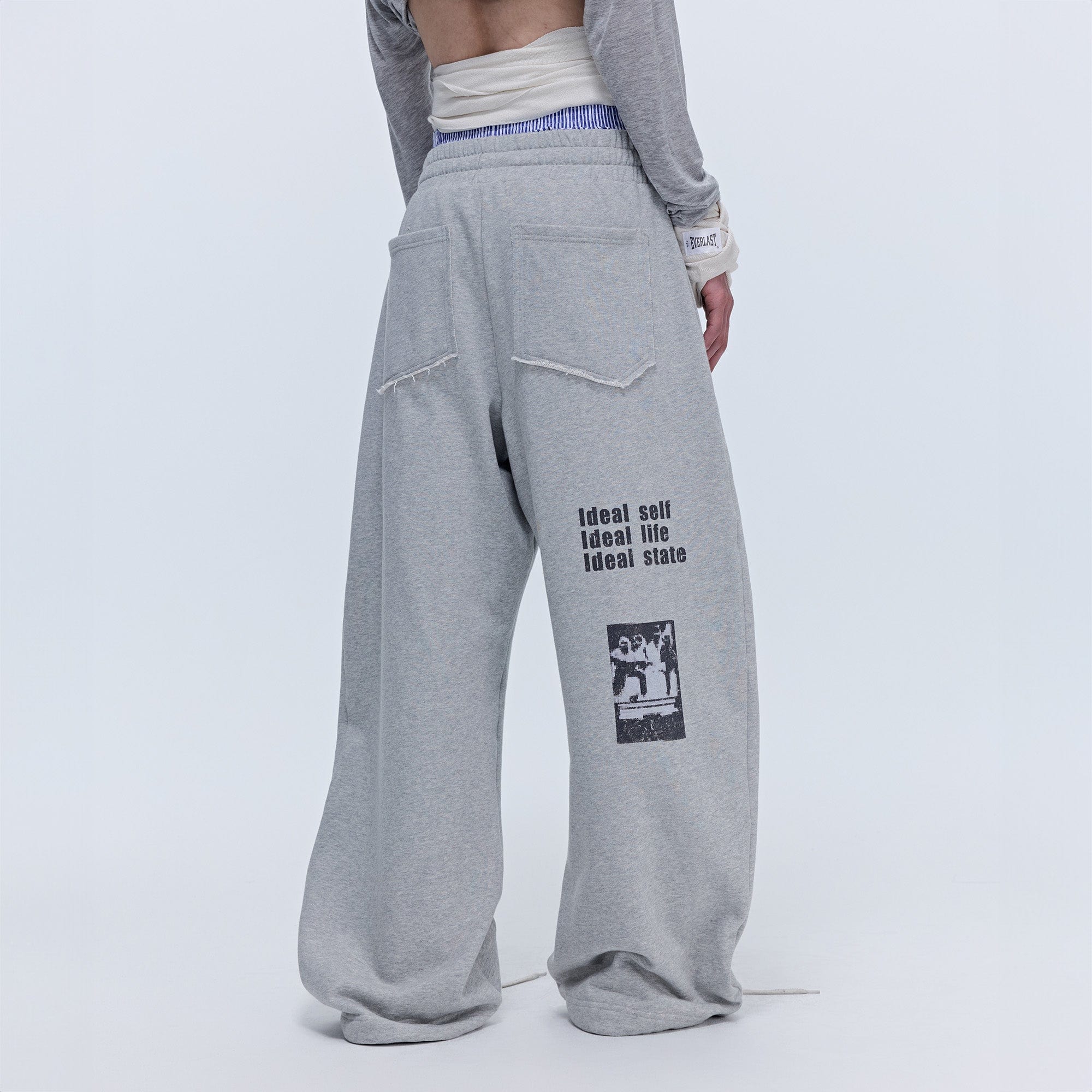 SAVAGEGROWTHWORLD Slogan Curved Drawstring Sweatpants-Pants-S-Black-Free Shipping Leatheretro