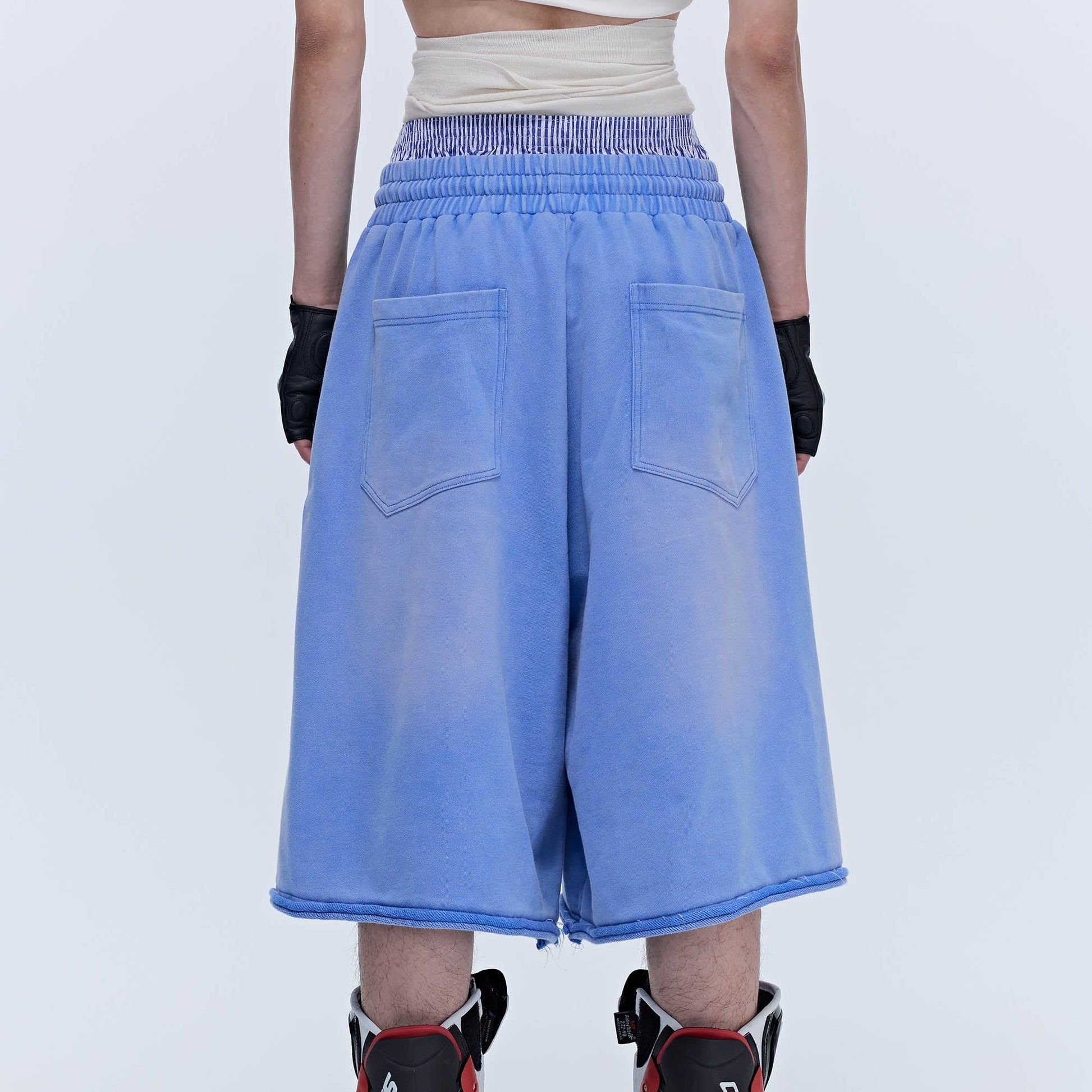 SAVAGEGROWTHWORLD Thorn Washed Drawstring Shorts-Shorts-S-Free Shipping Leatheretro