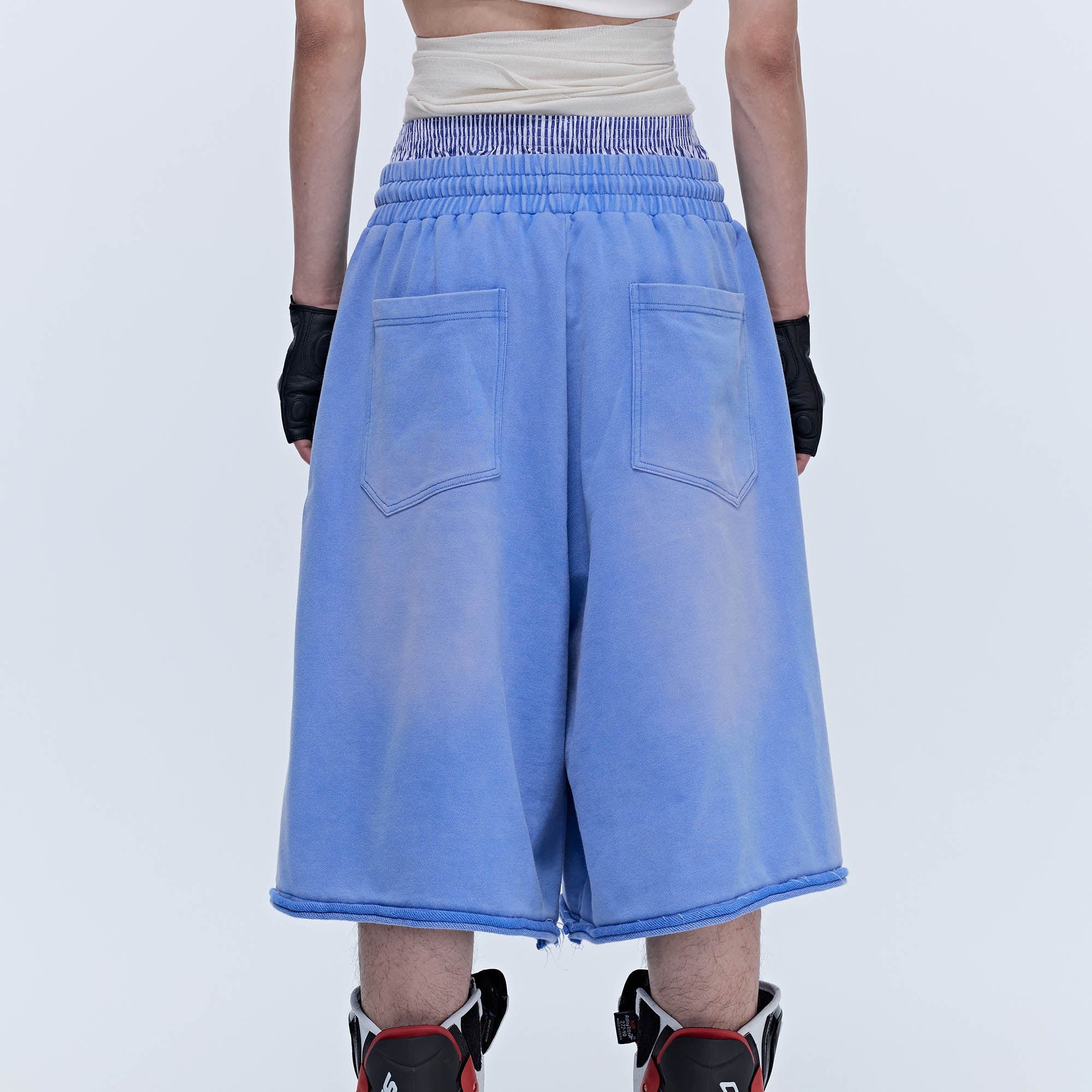 SAVAGEGROWTHWORLD Thorn Washed Drawstring Shorts-Shorts-S-Free Shipping Leatheretro