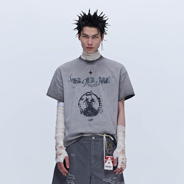 SAVAGEGROWTHWORLD Distressed GhosteMane T-Shirt-T Shirt-S-Free Shipping Leatheretro