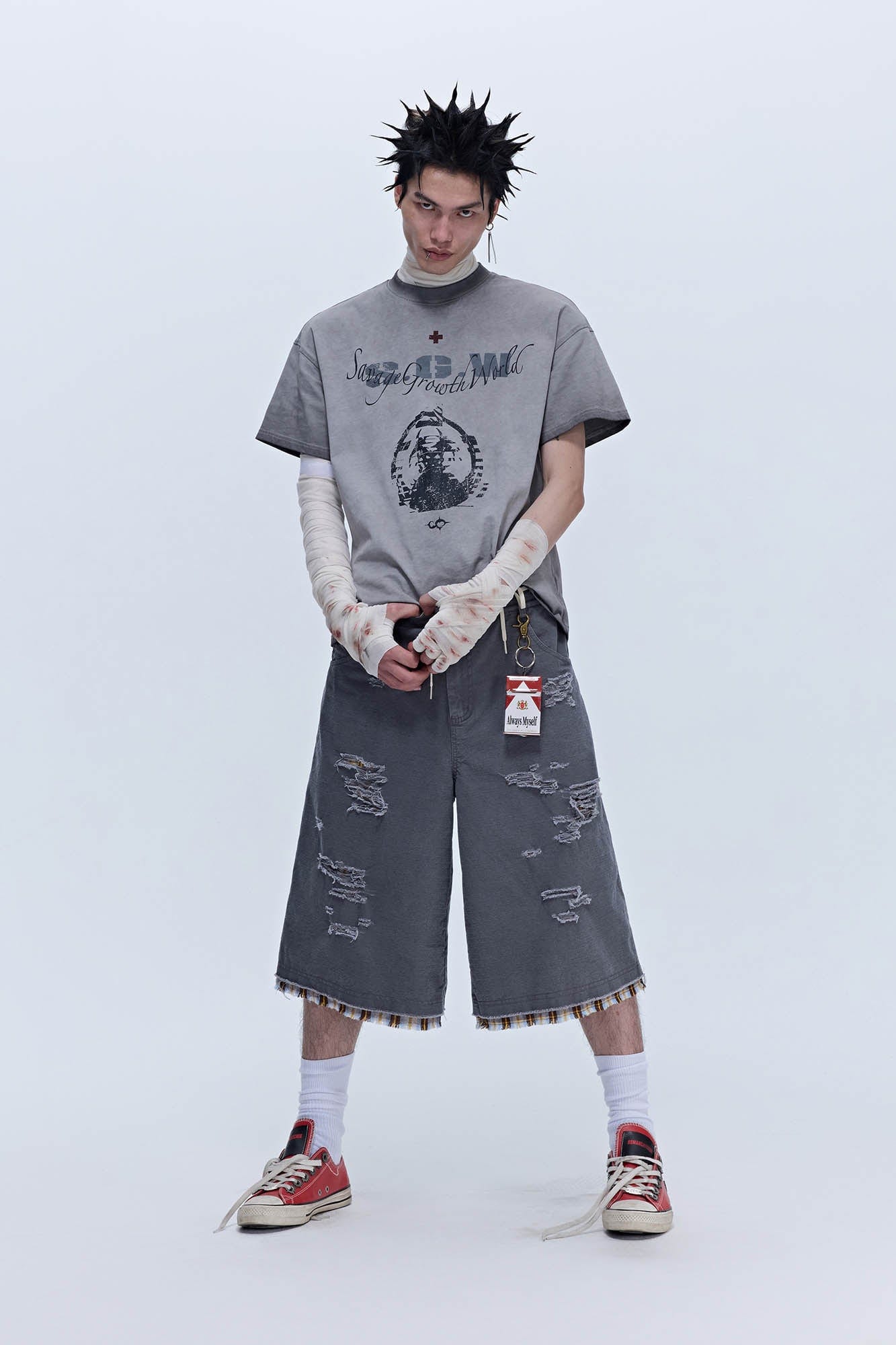 SAVAGEGROWTHWORLD Distressed GhosteMane T-Shirt-T Shirt-S-Free Shipping Leatheretro