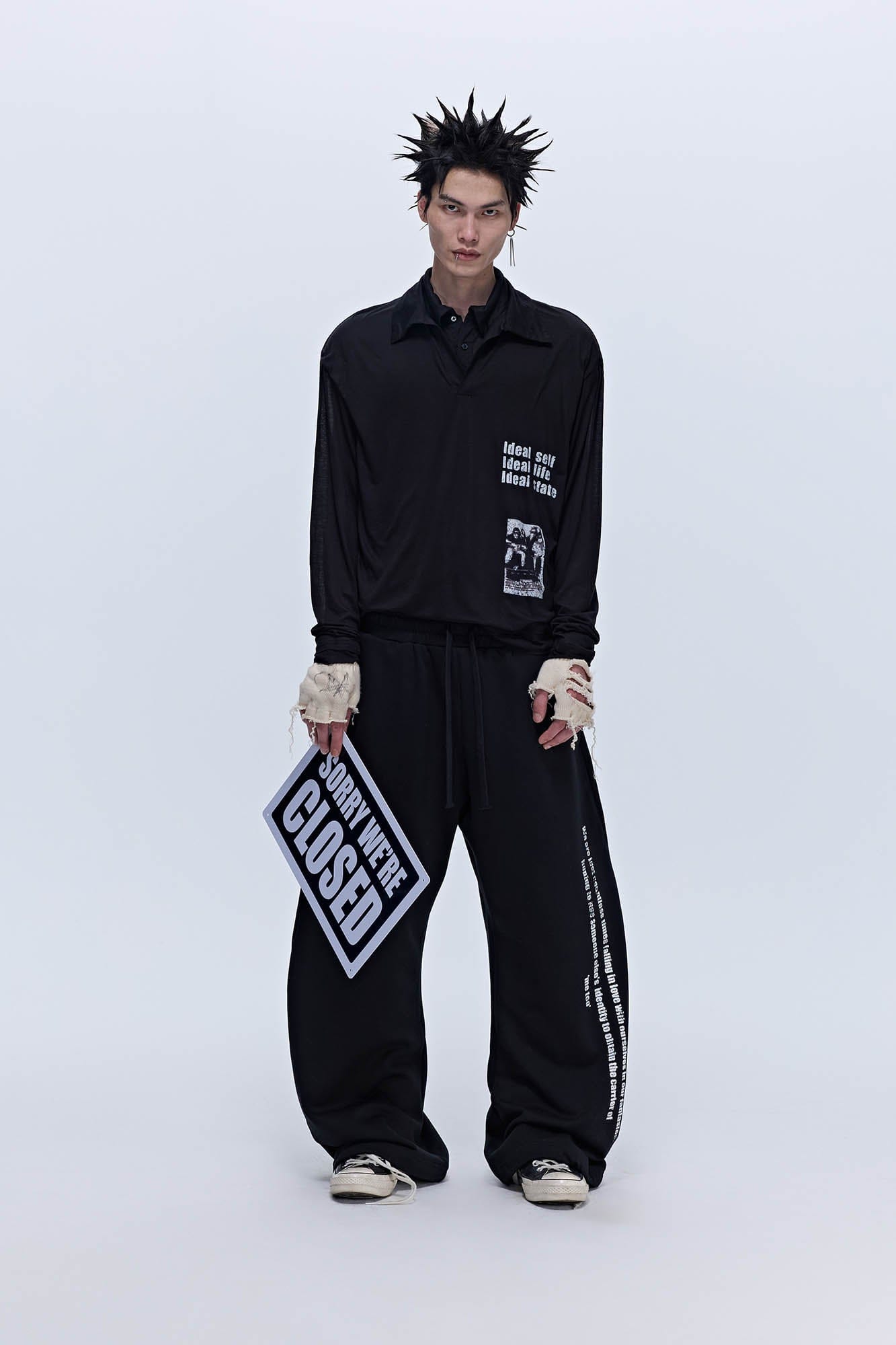 SAVAGEGROWTHWORLD Slogan Curved Drawstring Sweatpants-Pants-S-Black-Free Shipping Leatheretro