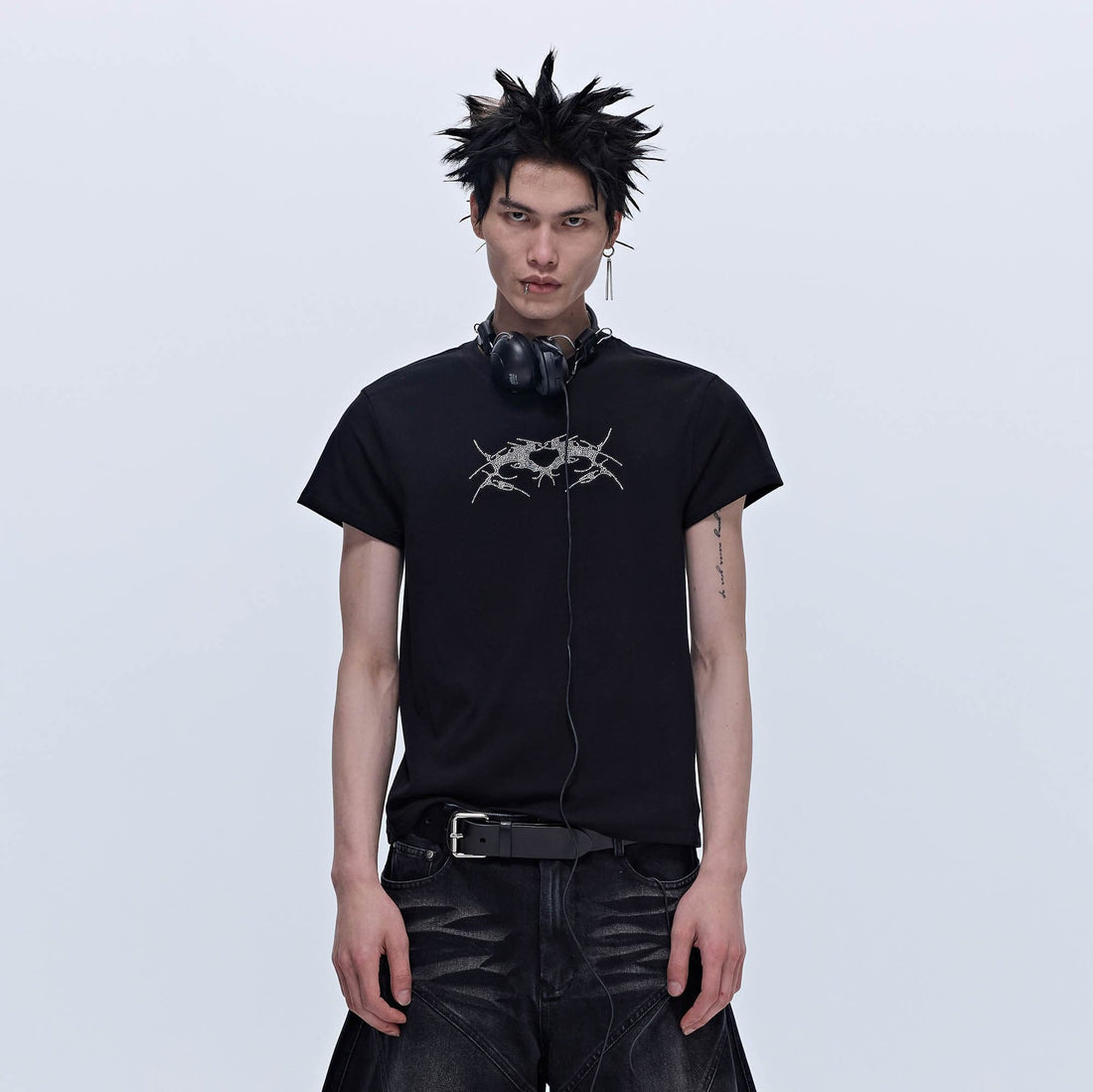 SAVAGEGROWTHWORLD Diamond Thorned Wings T-Shirt-T Shirt-S-Free Shipping Leatheretro