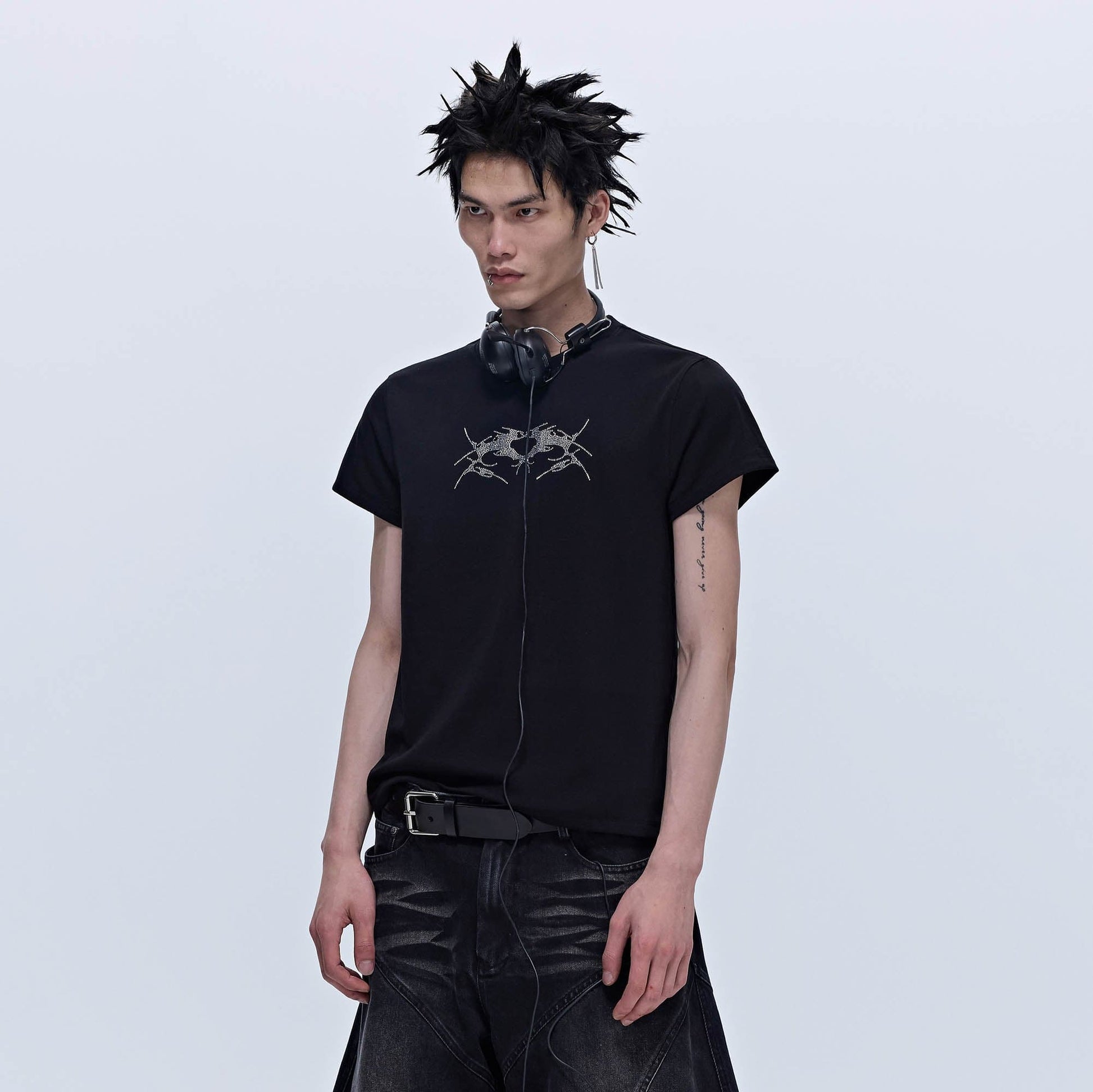 SAVAGEGROWTHWORLD Diamond Thorned Wings T-Shirt-T Shirt-S-Free Shipping Leatheretro