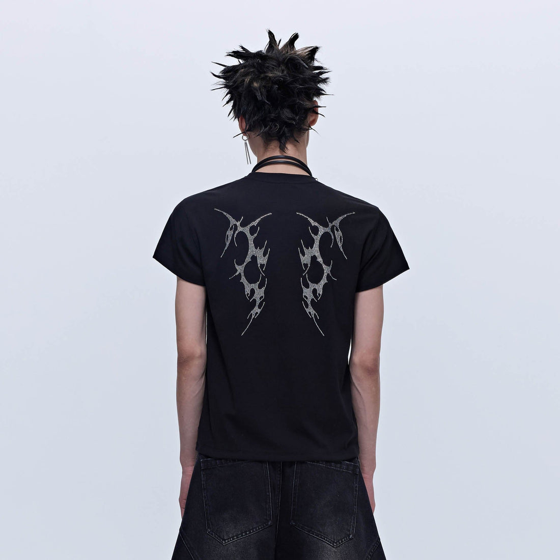 SAVAGEGROWTHWORLD Diamond Thorned Wings T-Shirt-T Shirt-S-Free Shipping Leatheretro