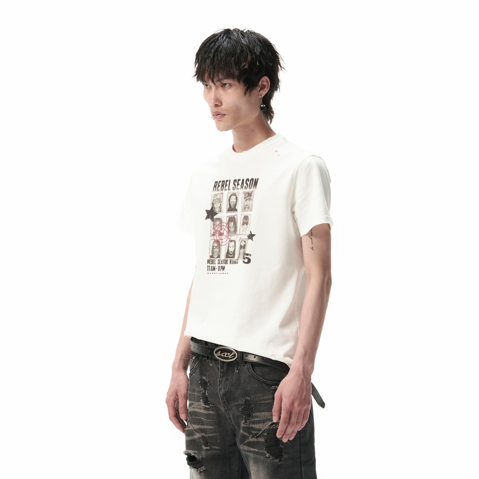 SAVAGEGROWTHWORLD Nine Grid Portraits Graphic T-Shirt-T Shirt-S-Free Shipping Leatheretro