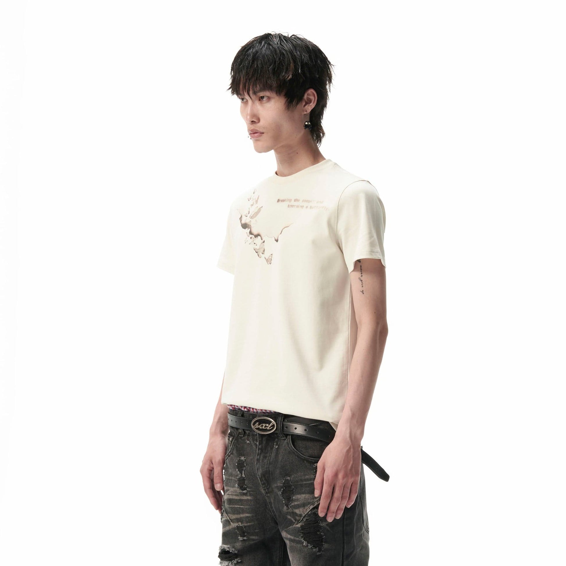 SAVAGEGROWTHWORLD Burnt Butterfly Graphic T-Shirt-T Shirt-S-Free Shipping Leatheretro