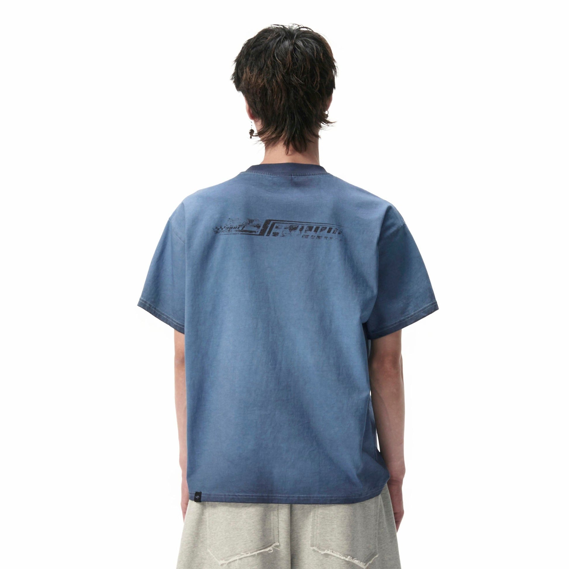 SAVAGEGROWTHWORLD Racer Graphic Faded Washed T-Shirt-T Shirt-S-Free Shipping Leatheretro