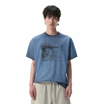 SAVAGEGROWTHWORLD Racer Graphic Faded Washed T-Shirt-T Shirt-S-Free Shipping Leatheretro