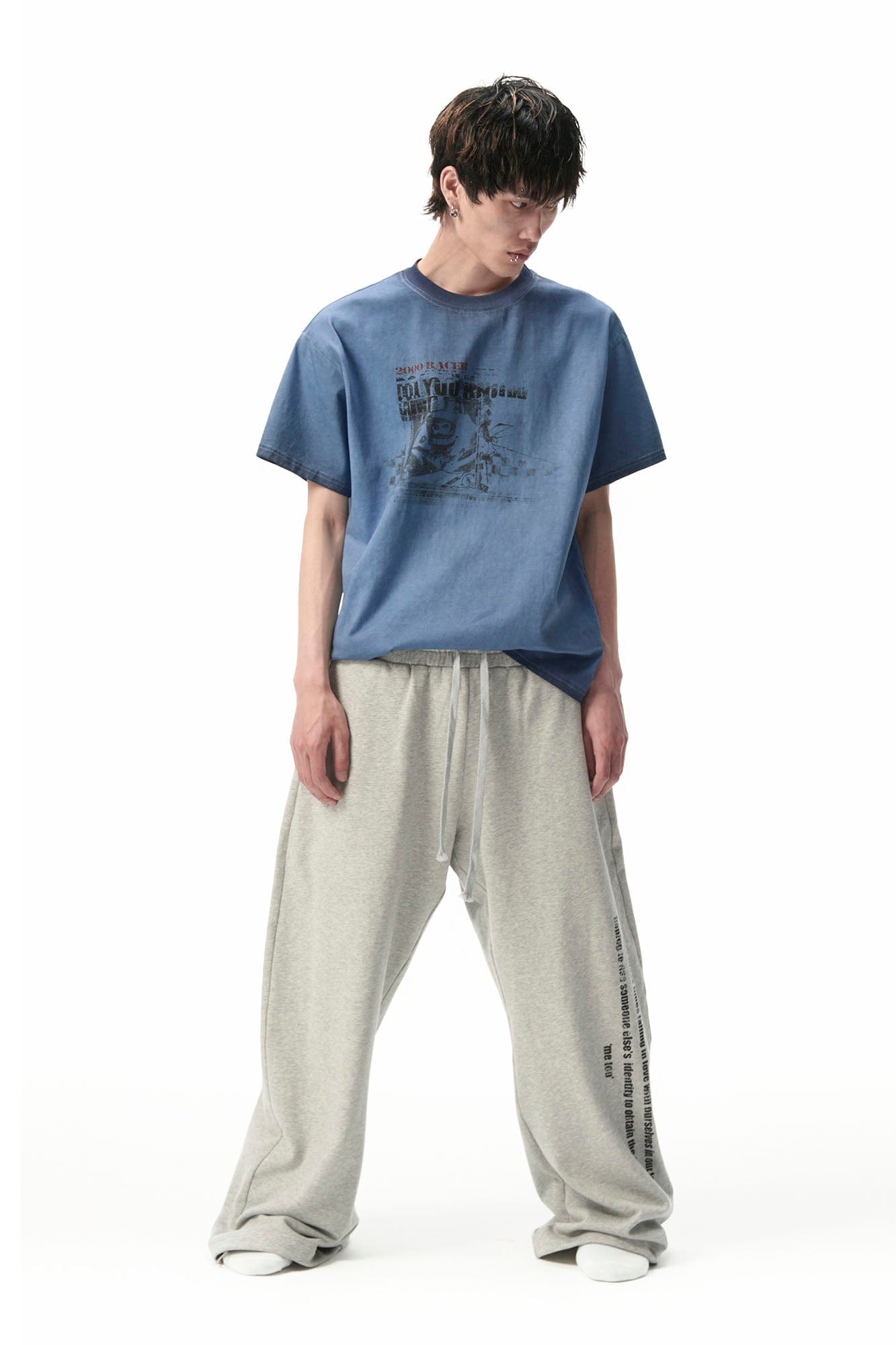 SAVAGEGROWTHWORLD Racer Graphic Faded Washed T-Shirt-T Shirt-S-Free Shipping Leatheretro