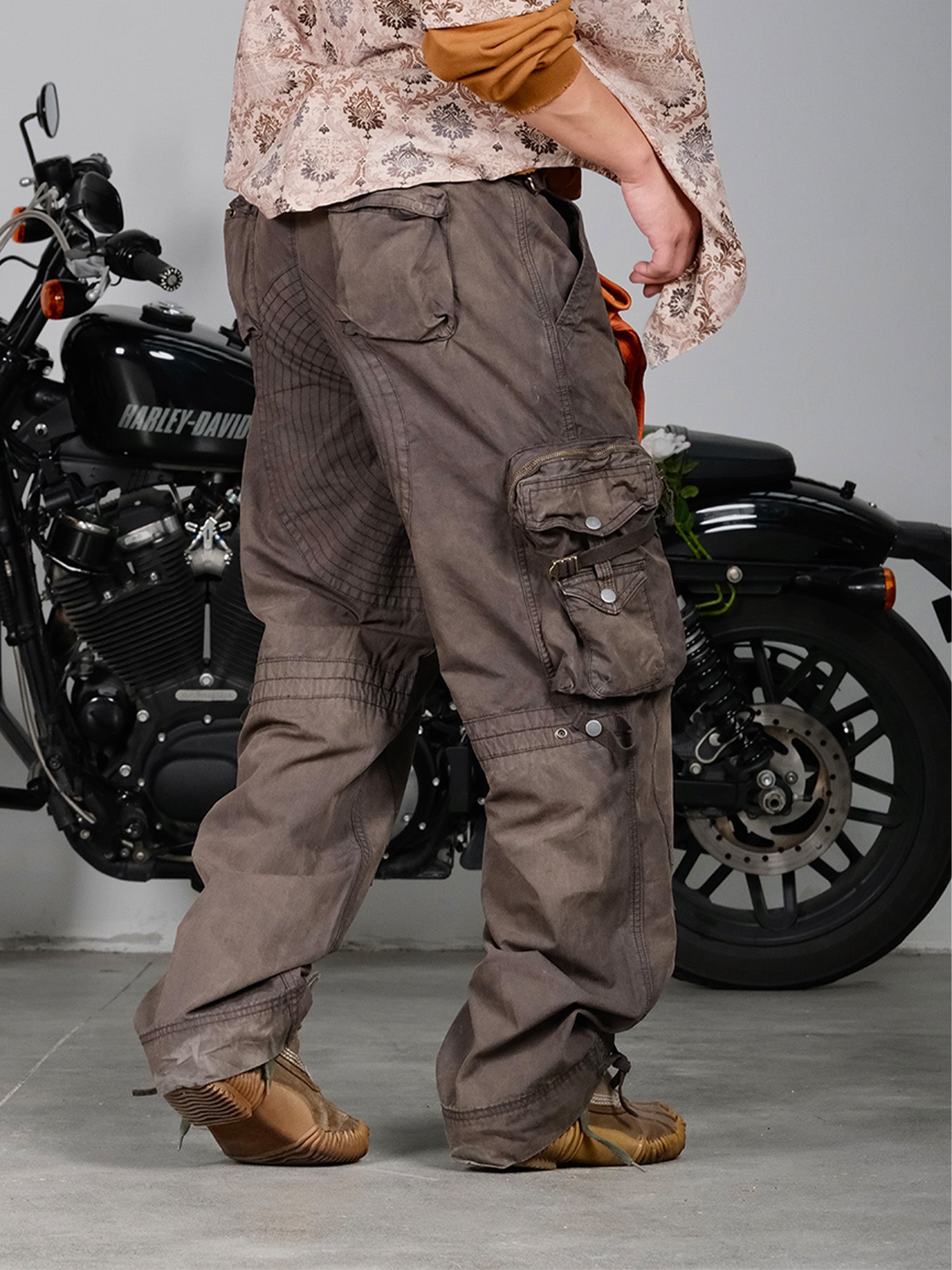 NEIGBORL Multi-Pocket Paratrooper Cargo Pants-Pants-S-Free Shipping Leatheretro