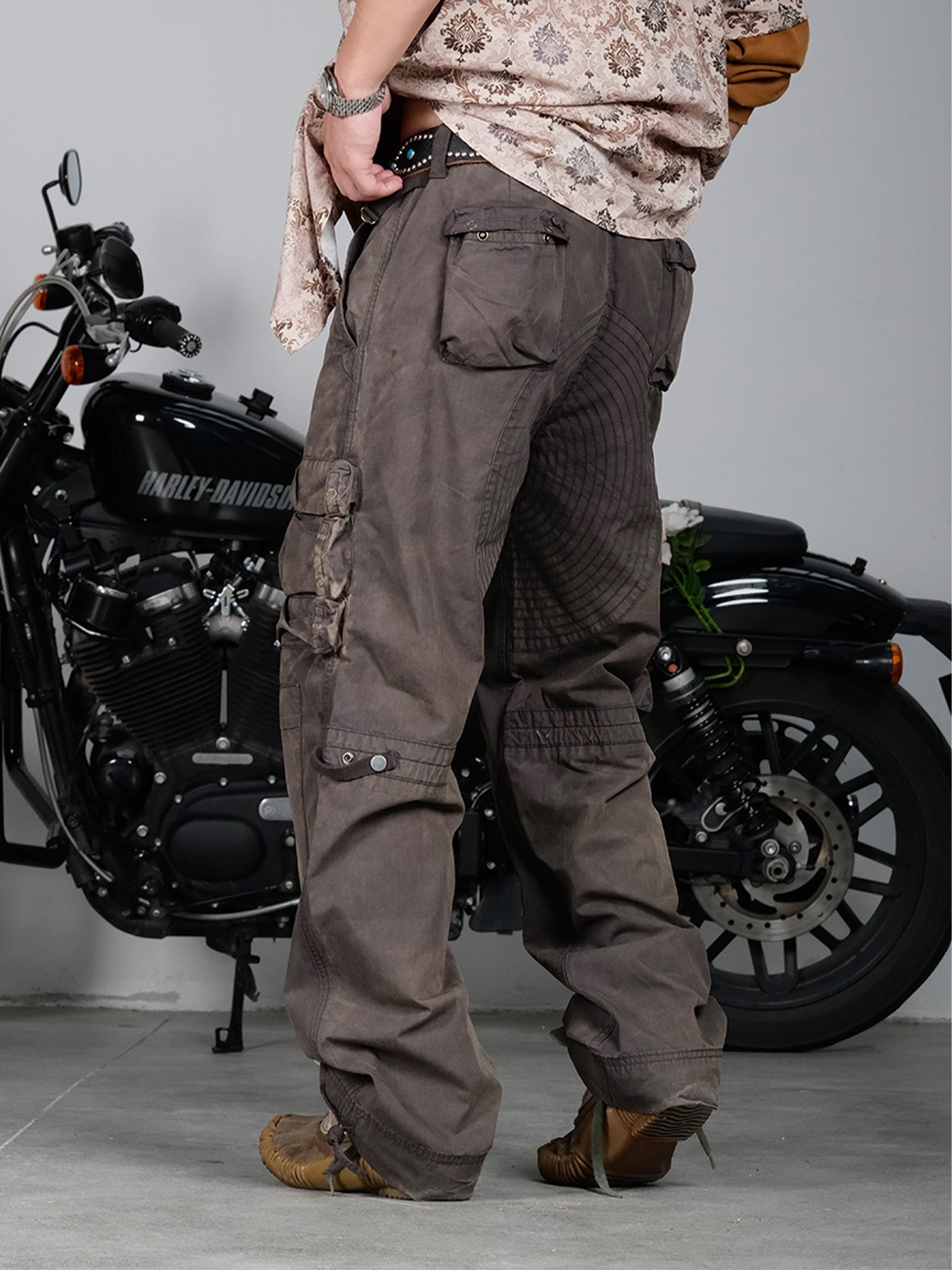NEIGBORL Multi-Pocket Paratrooper Cargo Pants-Pants-S-Free Shipping Leatheretro