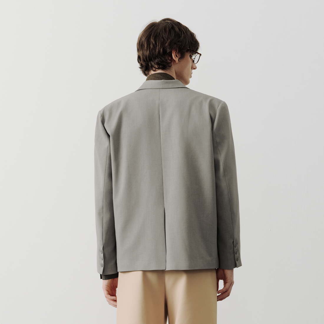 SAME FLOW Classic V-Neck Tailored Blazer-Jacket-S-Free Shipping Leatheretro