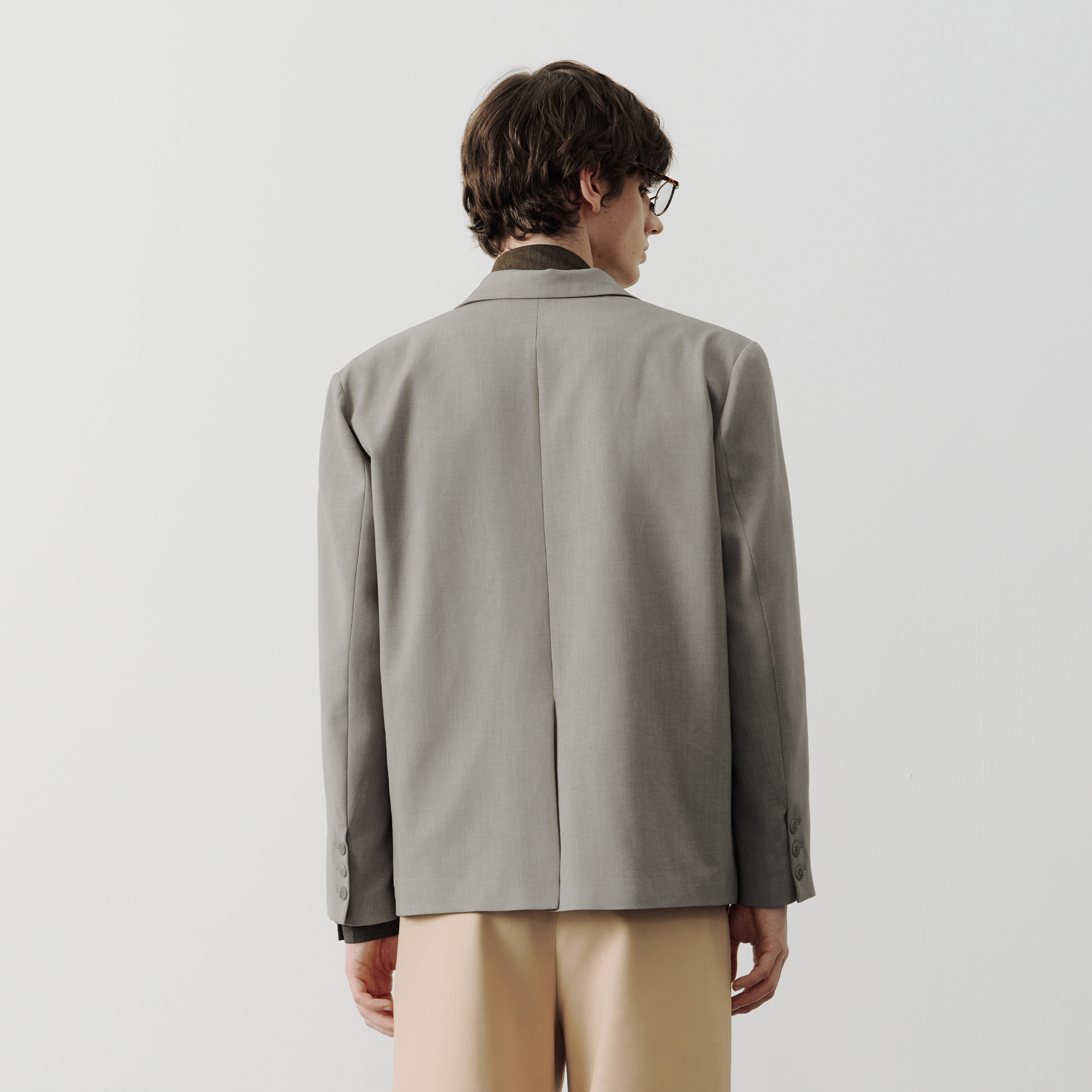 SAME FLOW Classic V-Neck Tailored Blazer-Jacket-S-Free Shipping Leatheretro