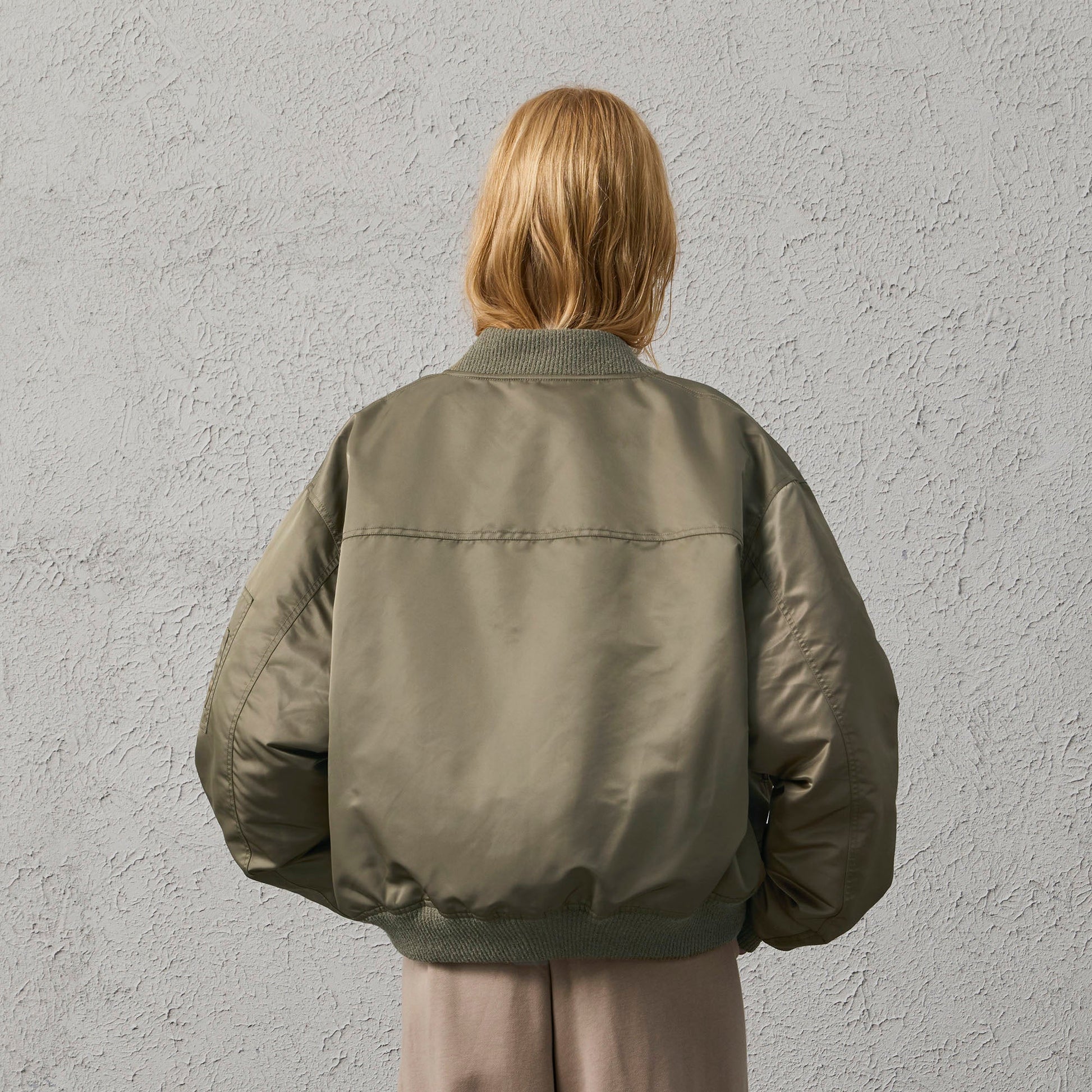 ORGANIC EMOTION Water-Repellent MA-1 Bomber Jacket-Jacket-S-Black-Free Shipping Leatheretro