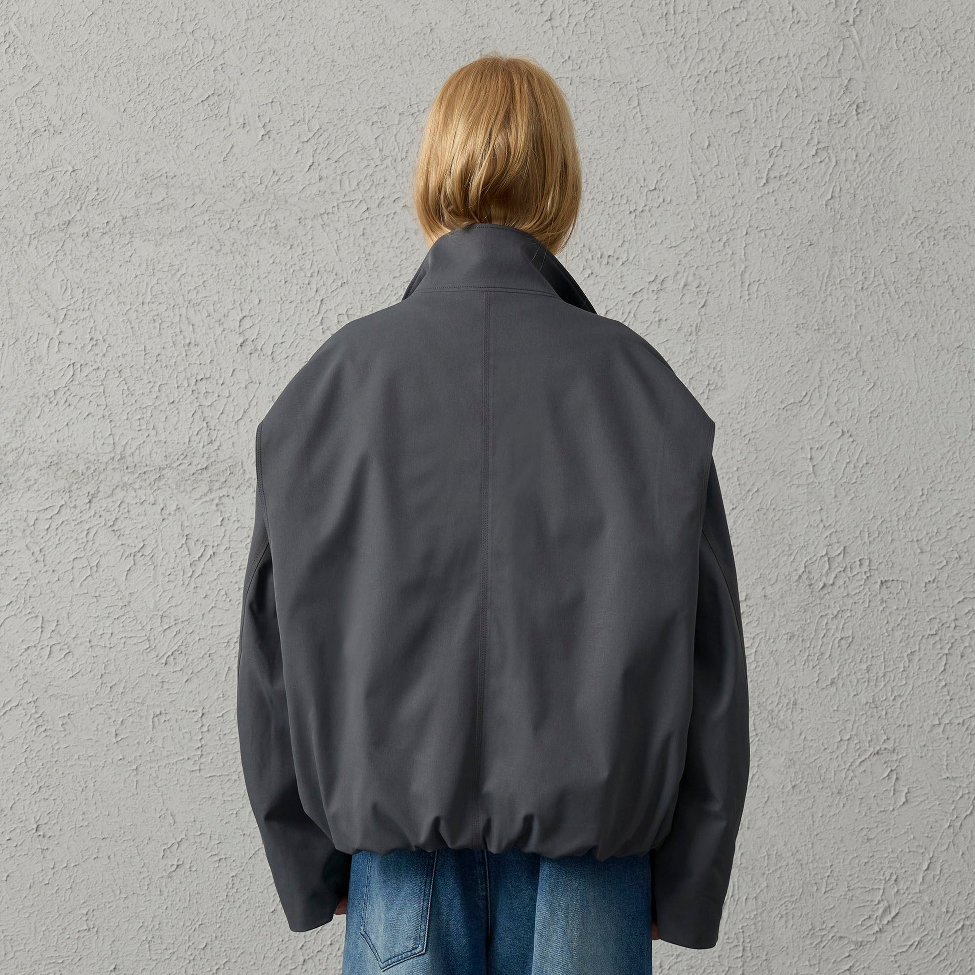 ORGANIC EMOTION Stand Collar PU Drawstring Jacket-Jacket-S-Khaki-Free Shipping Leatheretro