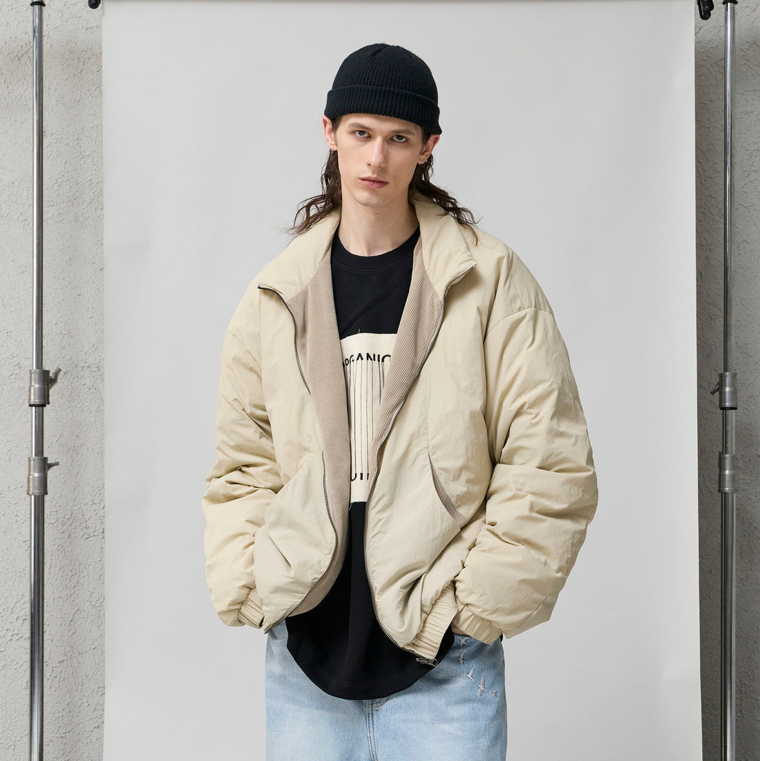 ORGANIC EMOTION Reversible Water Repellent Down Jacket-Jacket-S-Free Shipping Leatheretro