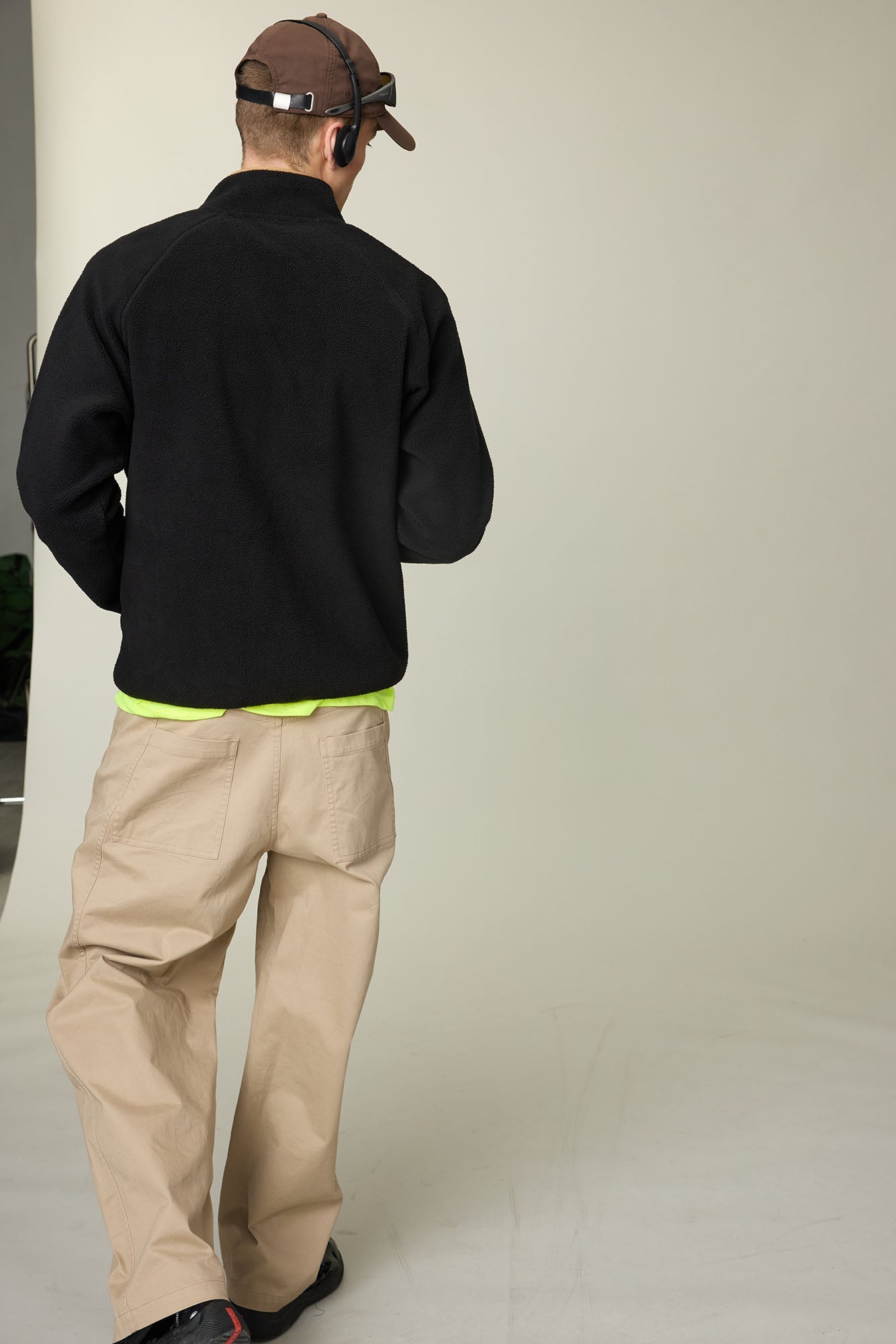 UMAMIISM Contrast Trim Fleece Jacket-Jacket-XS-Beige-Free Shipping Leatheretro