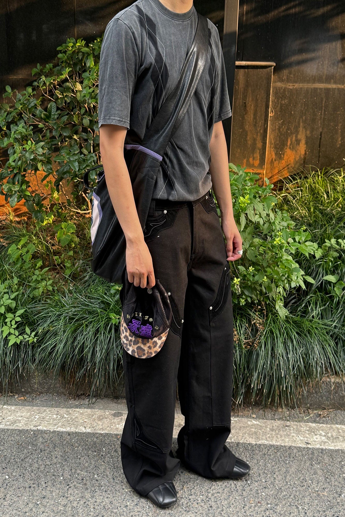 ESAIAS Rune Embroidered Velvet Panel Pants-Pants-S (Preorder)-Free Shipping Leatheretro