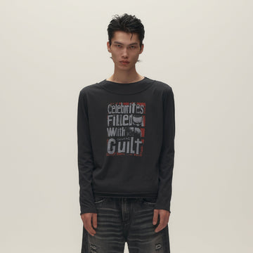 SAVAGEGROWTHWORLD Graphic Double-Layer Neckline Long-Sleeve Tee-L/S Tee-S-Free Shipping Leatheretro
