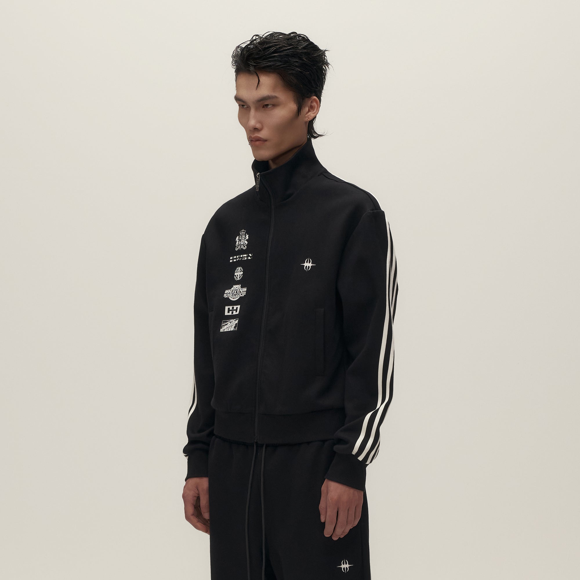 SAVAGEGROWTHWORLD Side Striped Graphic Track Jacket-Jacket-S-Free Shipping Leatheretro