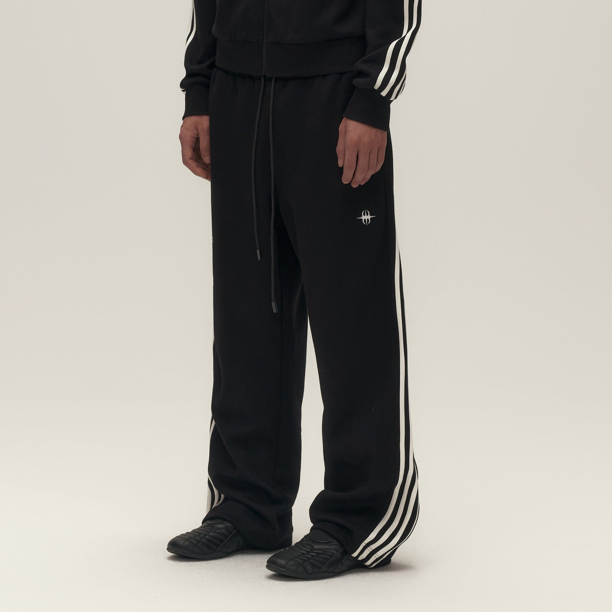 SAVAGEGROWTHWORLD Back-Arc Striped Graphic Track Pants-Pants-S-Free Shipping Leatheretro