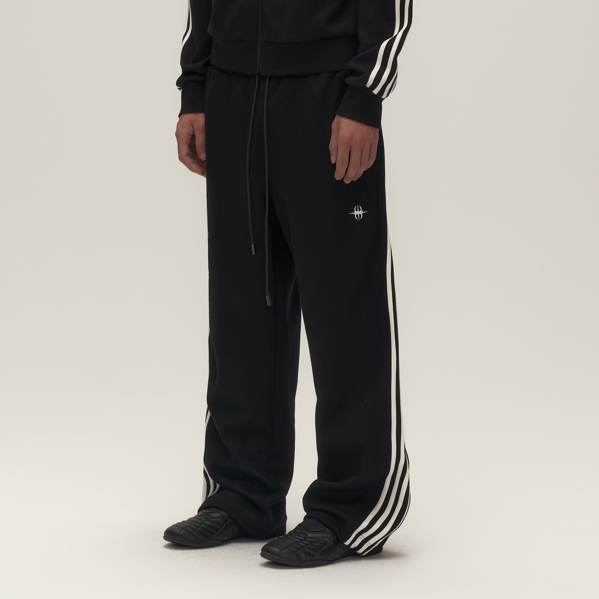 SAVAGEGROWTHWORLD Back-Arc Striped Graphic Track Pants-Pants-S-Free Shipping Leatheretro