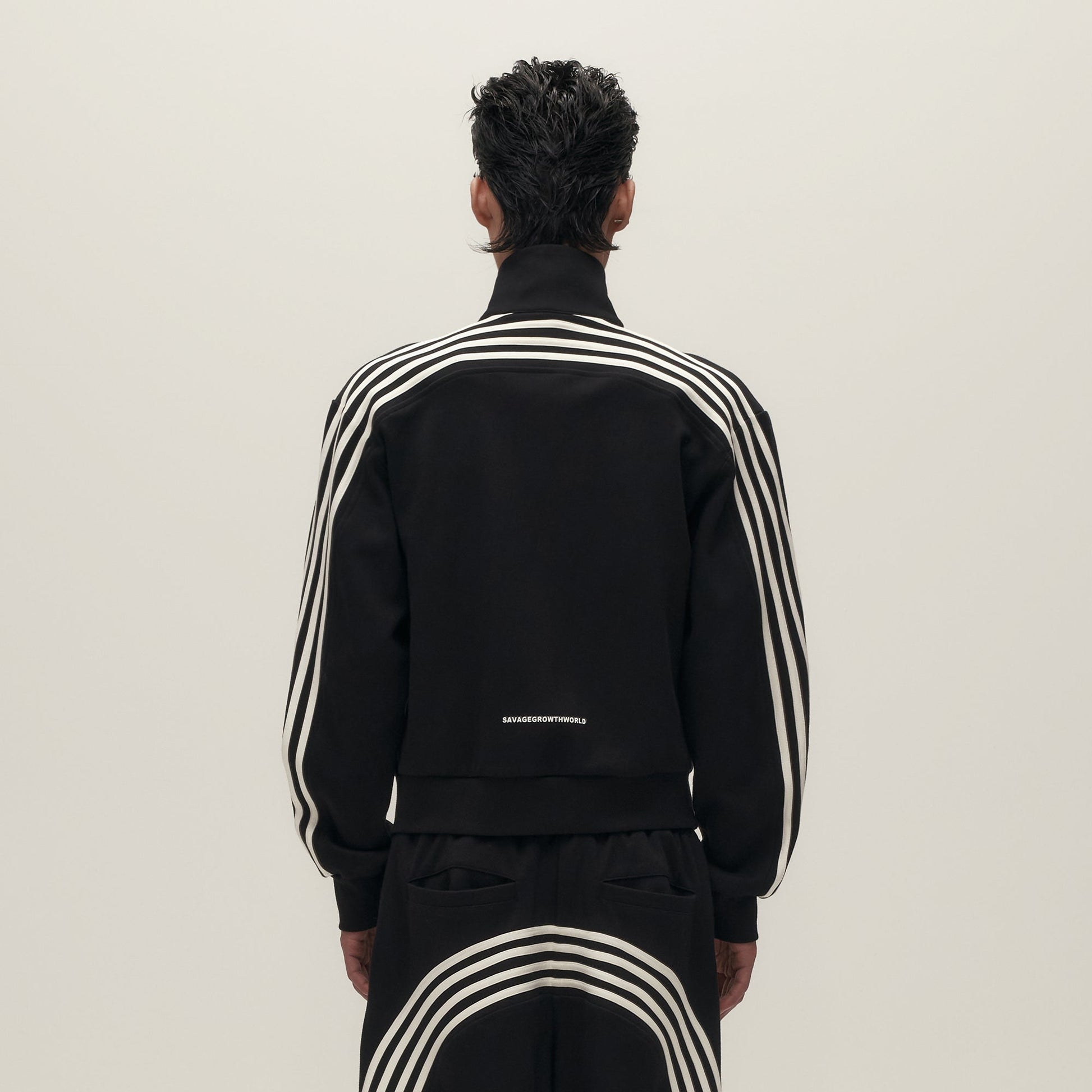 SAVAGEGROWTHWORLD Side Striped Graphic Track Jacket-Jacket-S-Free Shipping Leatheretro