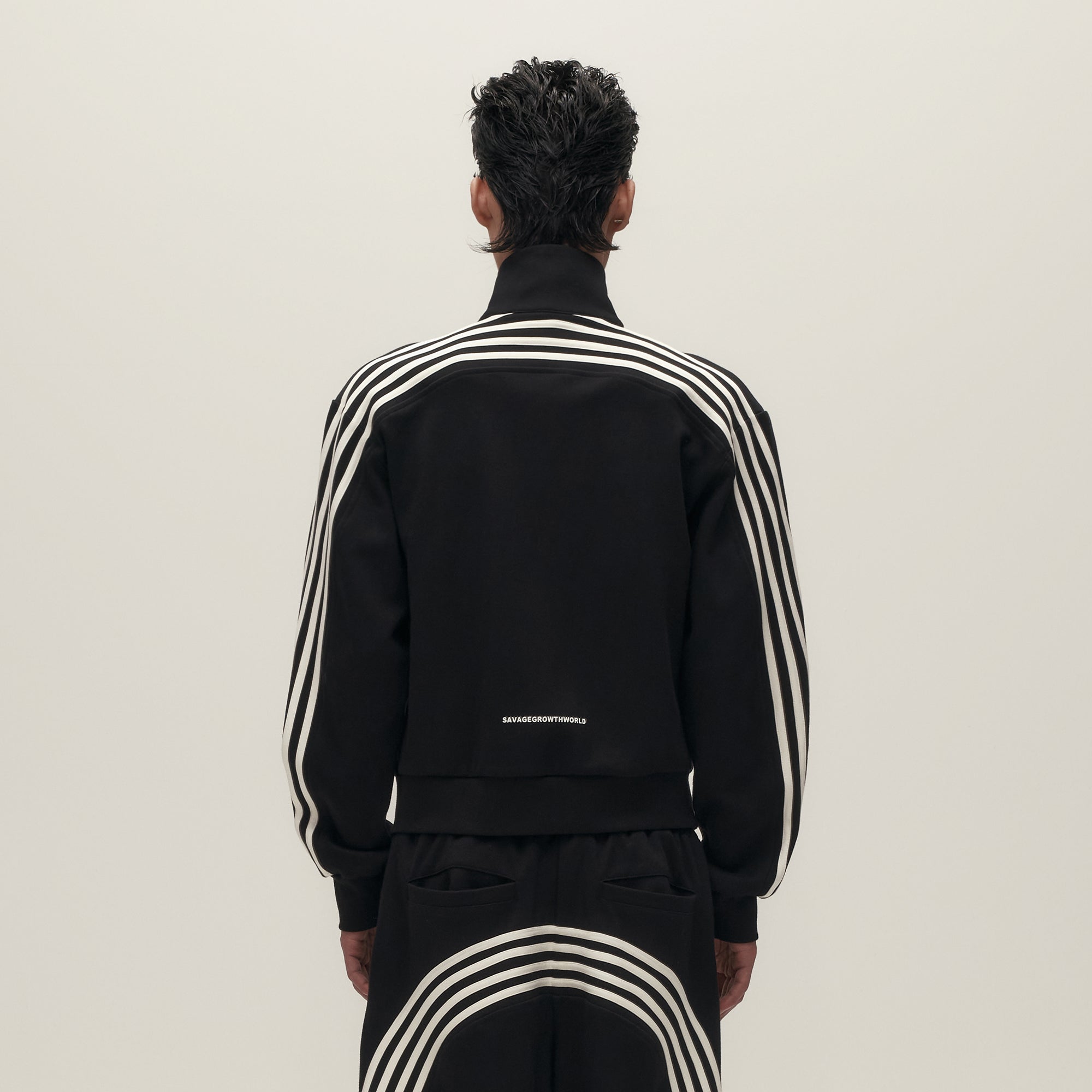 SAVAGEGROWTHWORLD Side Striped Graphic Track Jacket-Jacket-S-Free Shipping Leatheretro