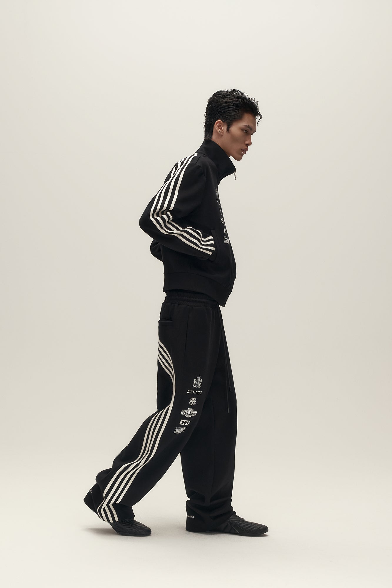 SAVAGEGROWTHWORLD Side Striped Graphic Track Jacket-Jacket-S-Free Shipping Leatheretro