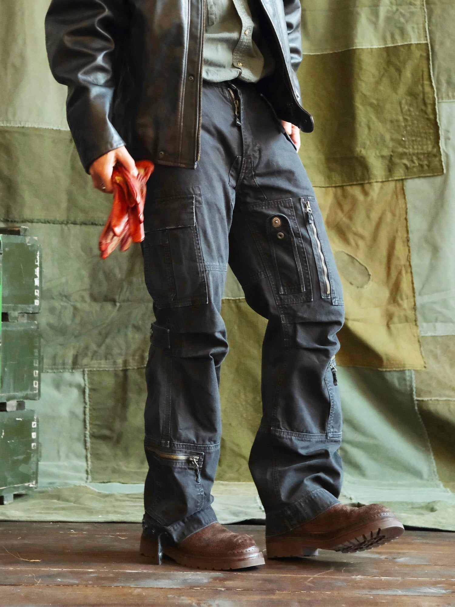NEIGBORL Washed Multi-Pocket Cargo Pants-Pants-S-Free Shipping Leatheretro