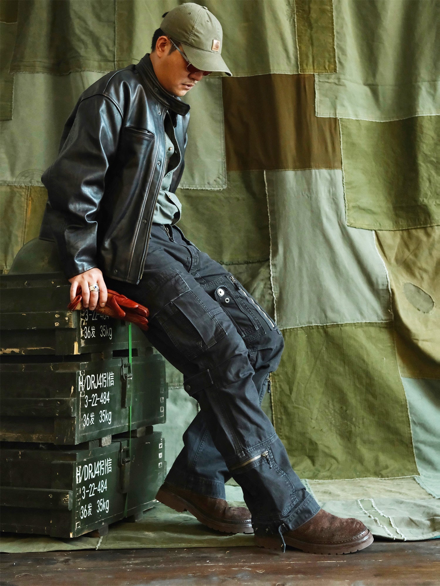 NEIGBORL Washed Multi-Pocket Cargo Pants-Pants-S-Free Shipping Leatheretro
